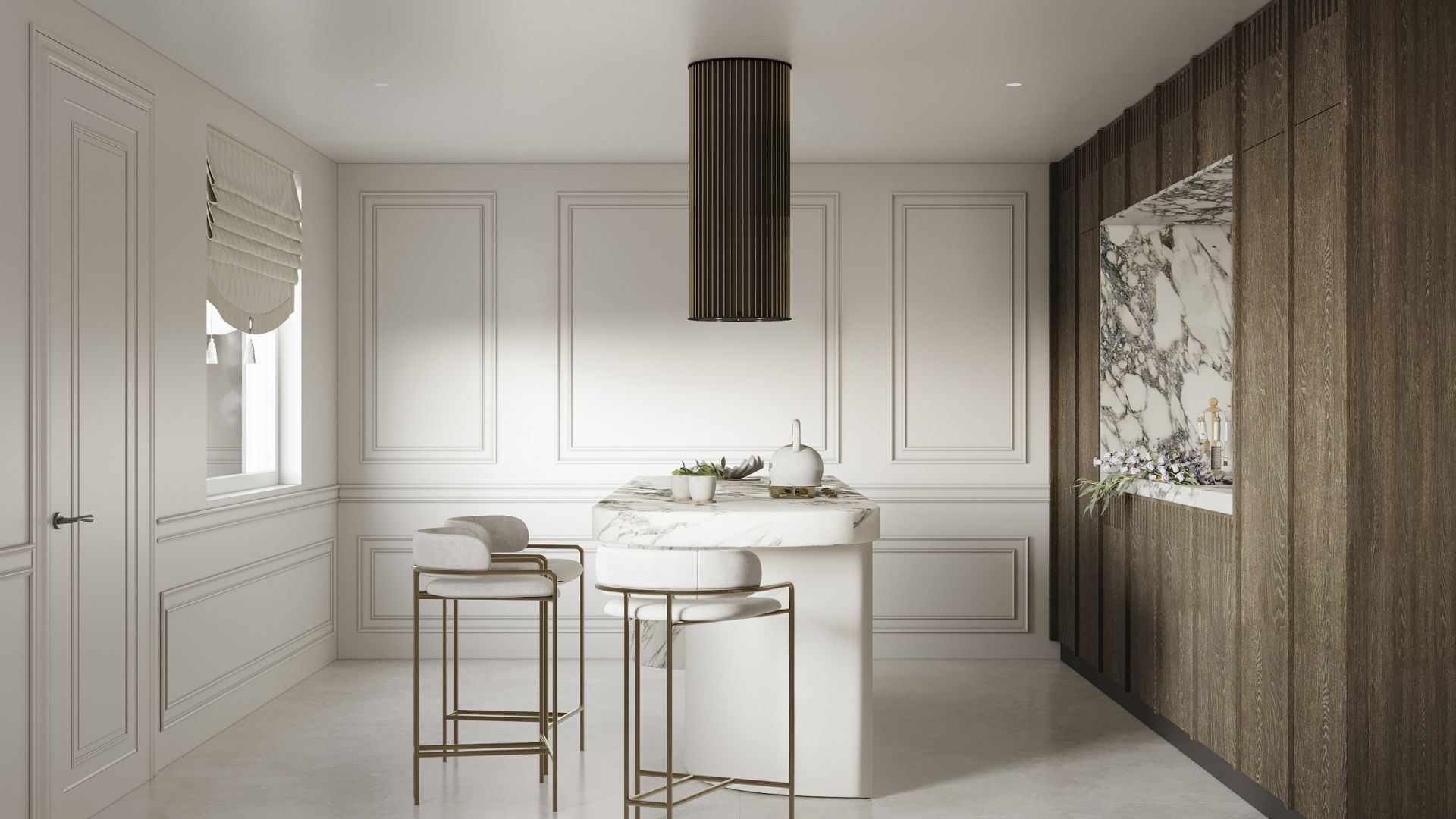 Hota insula Voliera N1 Black-Gold - Negru - Vizualizare