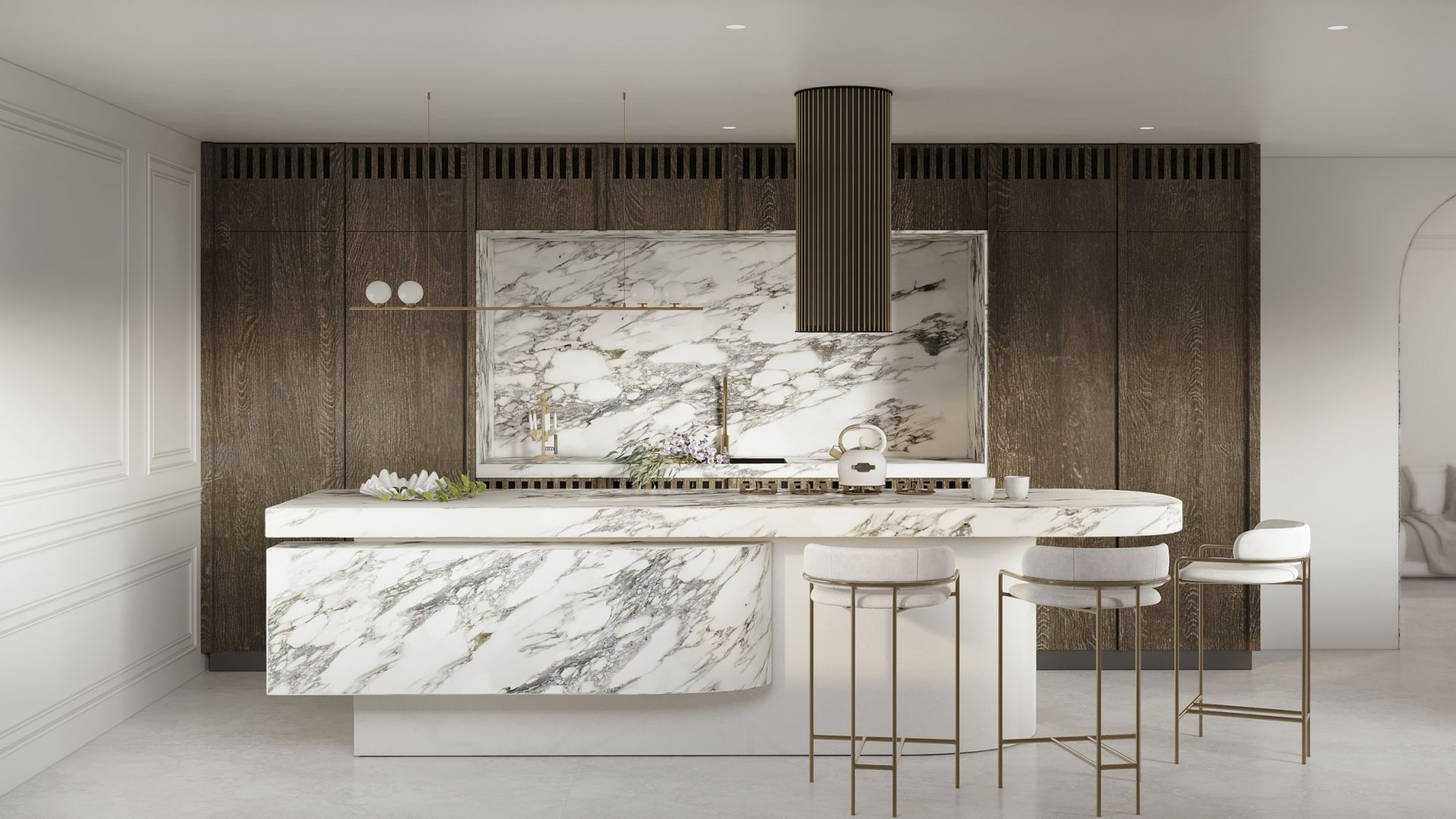 Hota insula Voliera N1 Black-Gold - Negru - Vizualizare 3