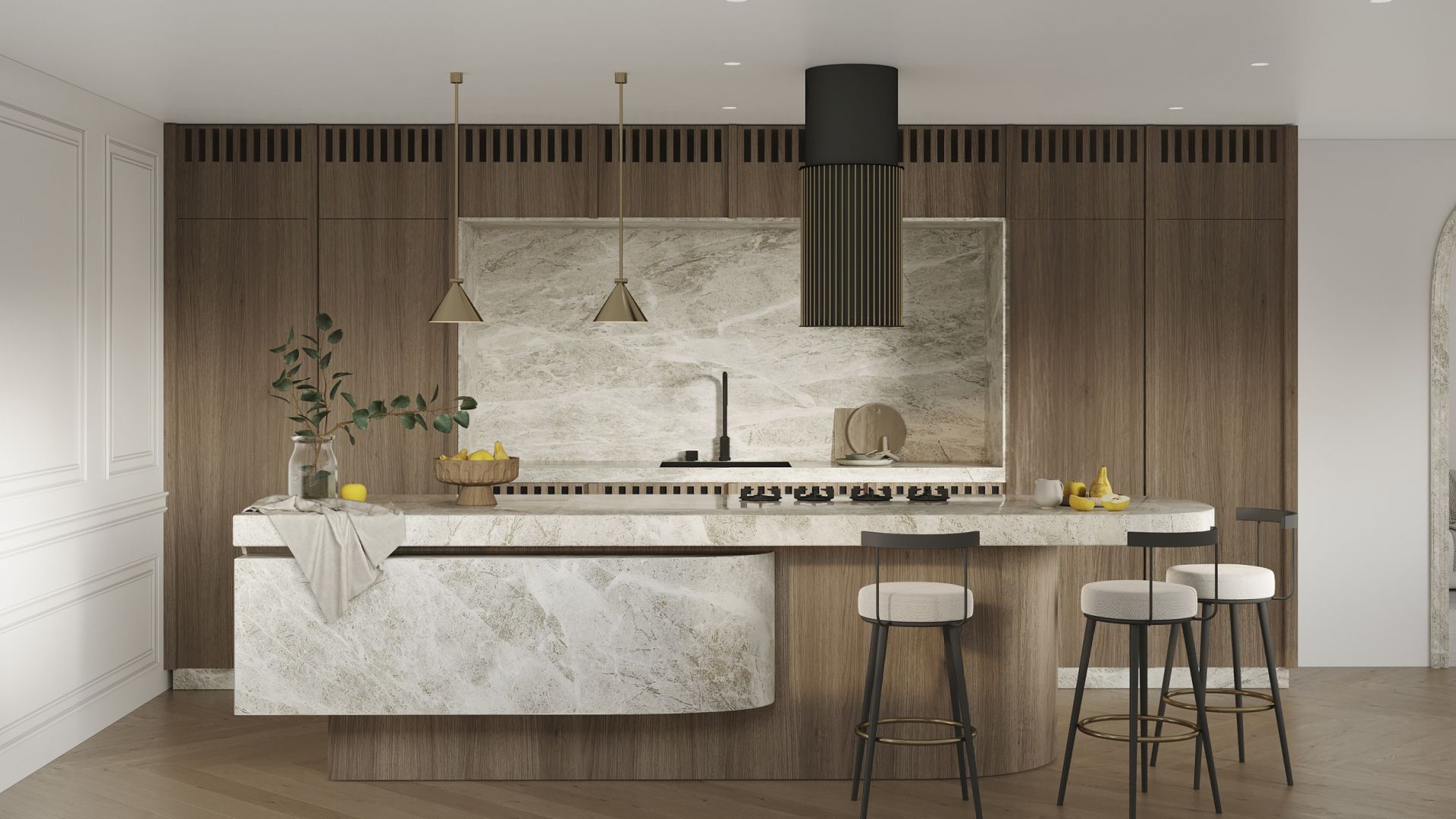 Hota insula Voliera N2 Black-Gold - Negru - Vizualizare