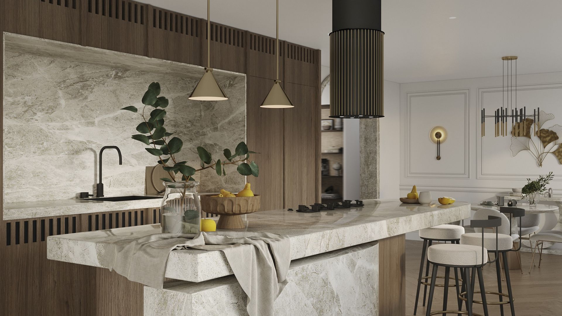 Hota insula Voliera N2 Black-Gold - Negru - Vizualizare 4