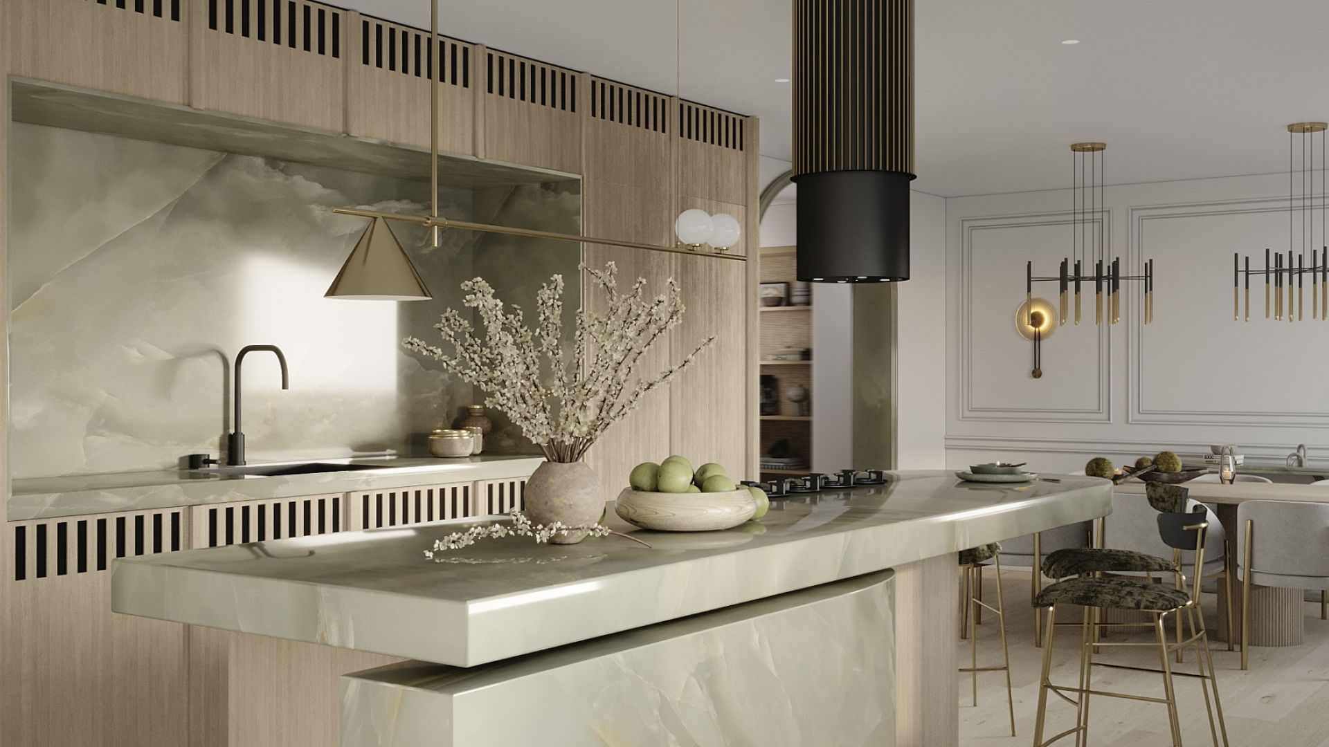 Hota insula Voliera N3 Black-Gold - Negru - Vizualizare 5