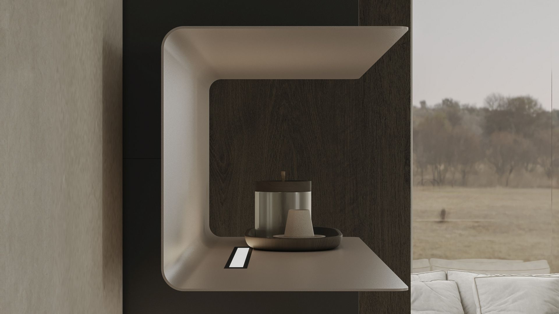 Hota decorative C-Shelf Black-Kashmir - Negru Mat/Cașmir - Vizualizare 7