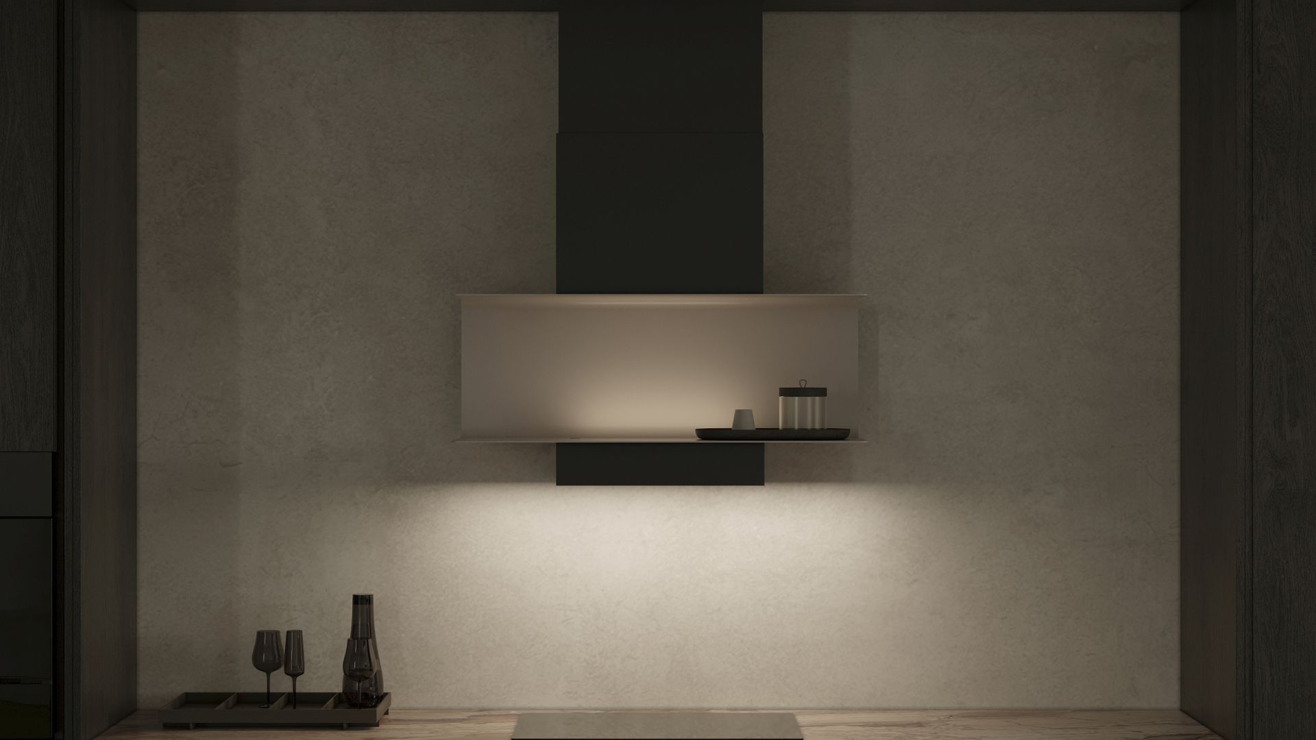 Hota decorative C-Shelf Black-Kashmir - Negru Mat/Cașmir - Vizualizare 8