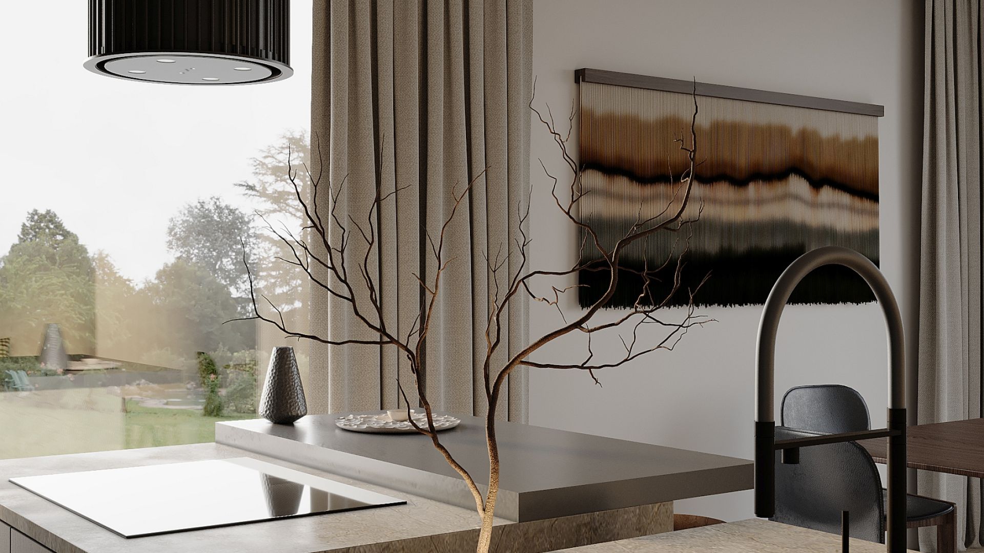 Hota insula Voliera N1 Black-Black - Negru Mat - Vizualizare 7