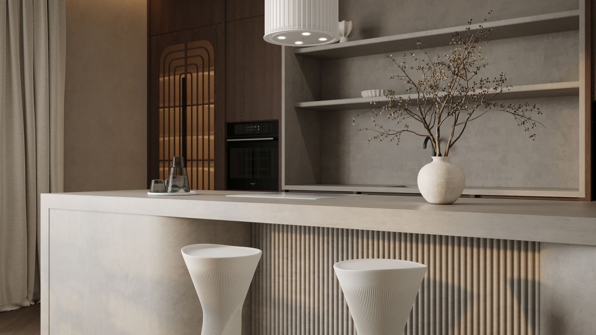 Hota insula Voliera N1 White-White - Alb Mat - Vizualizare 5