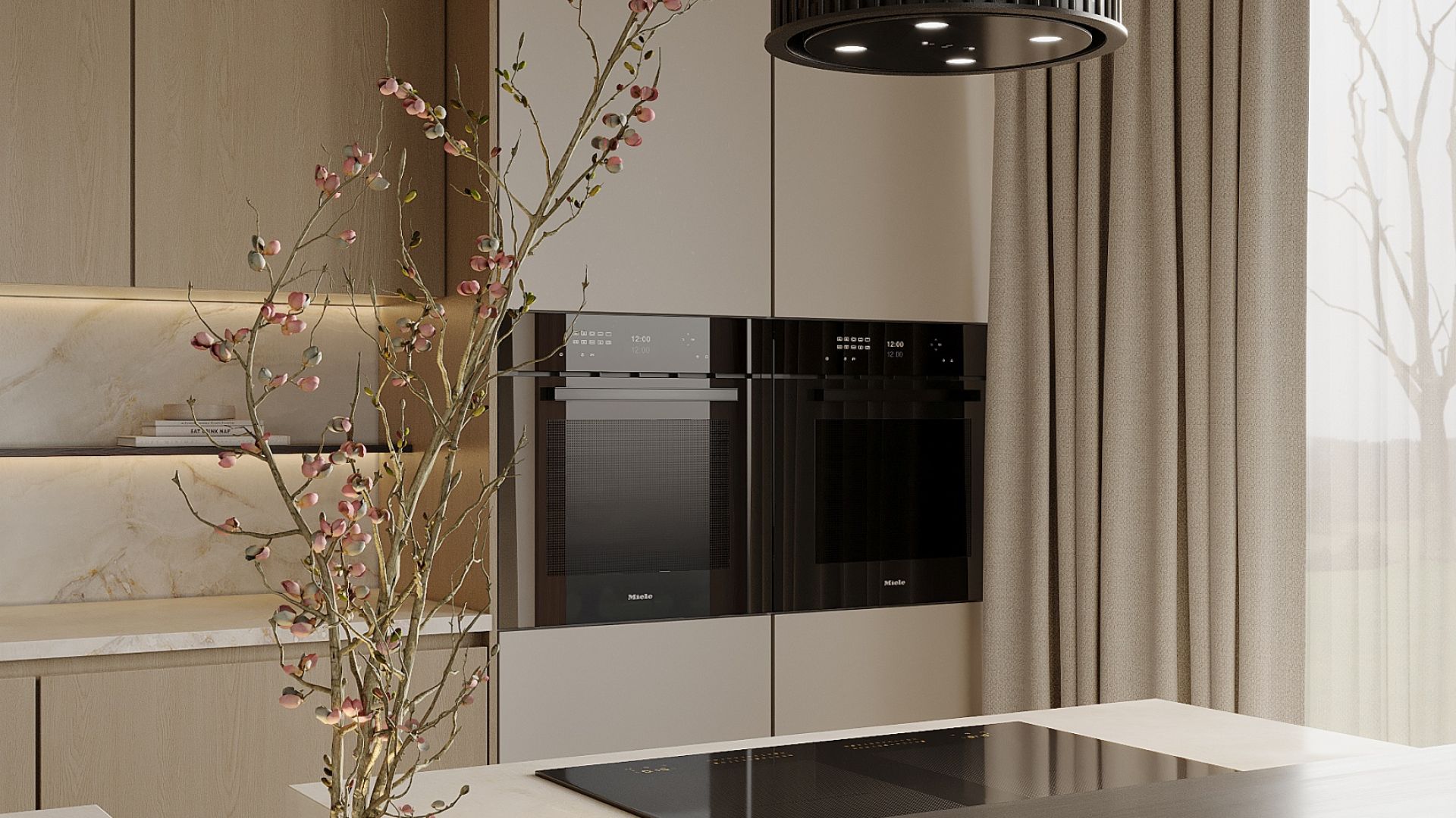 Hota insula Voliera N2 Black-Black - Negru - Vizualizare