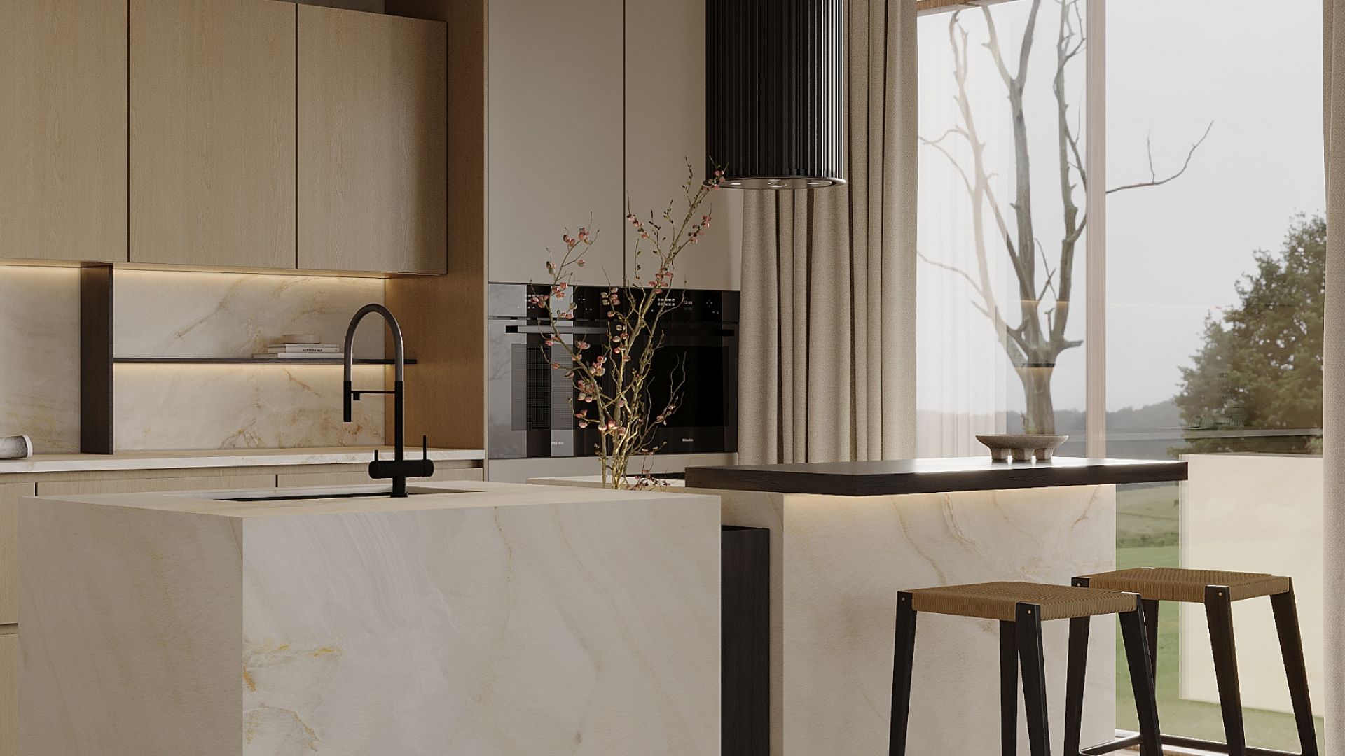 Hota insula Voliera N2 Black-Black - Negru - Vizualizare 5