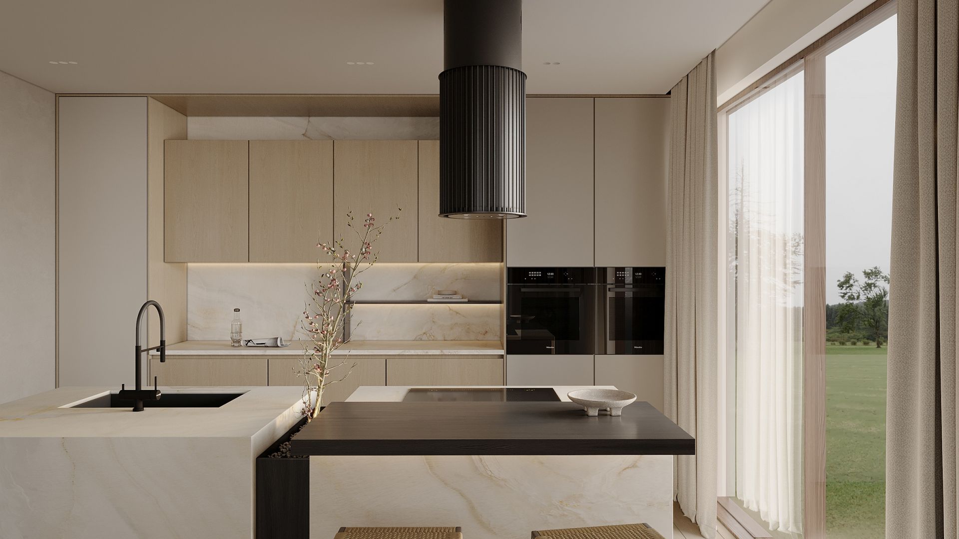 Hota insula Voliera N2 Black-Black - Negru - Vizualizare 9