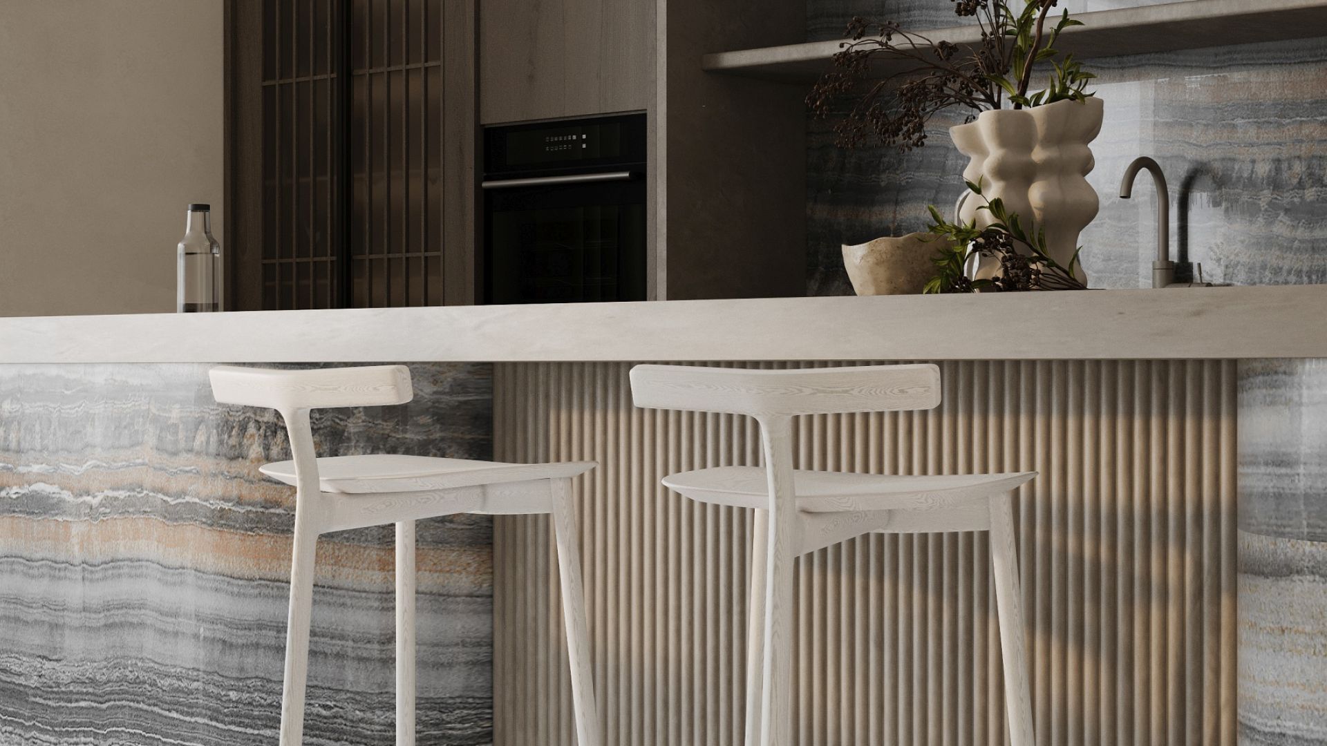 Hota insula Voliera N2 White-White - Alb Mat - Vizualizare