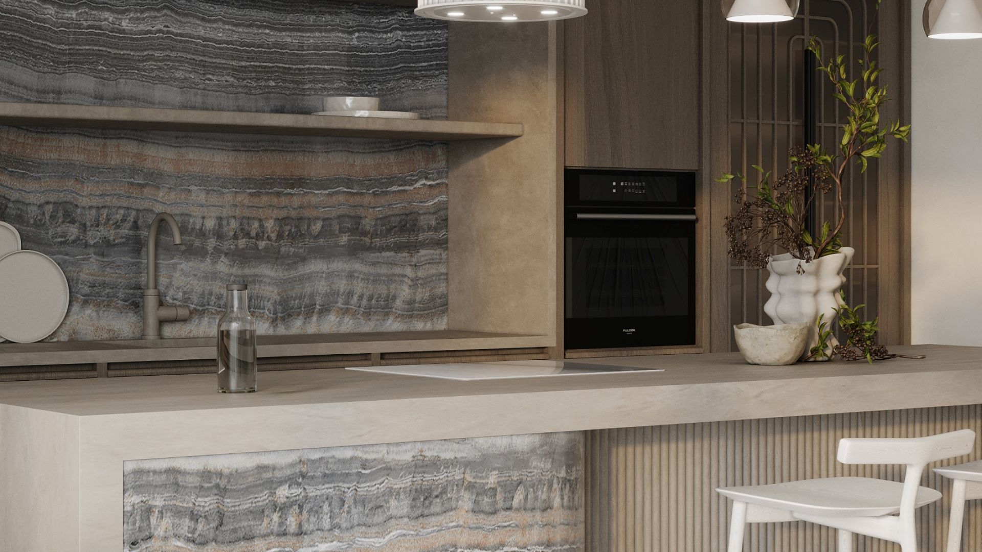 Hota insula Voliera N2 White-White - Alb Mat - Vizualizare 5