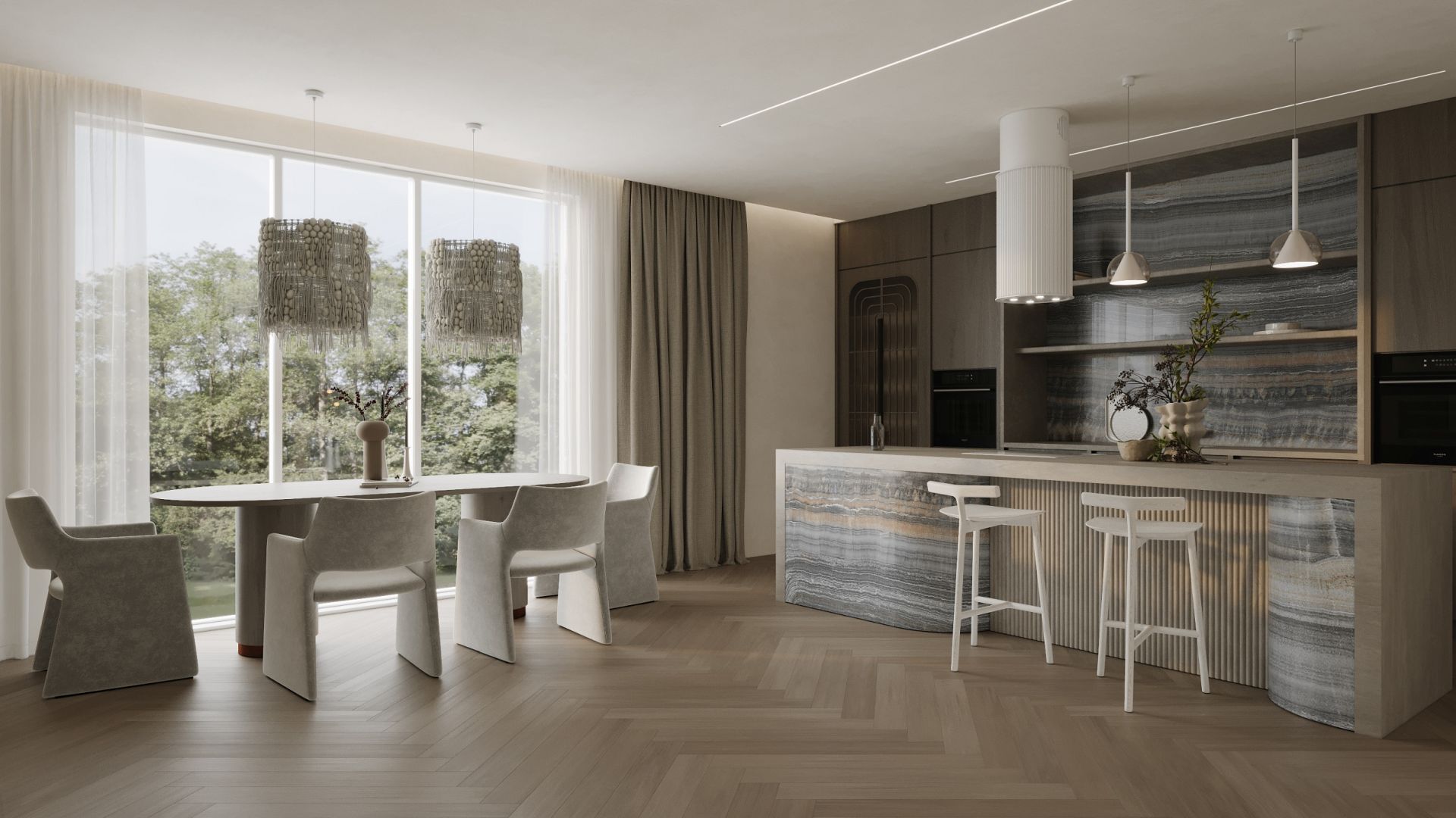 Hota insula Voliera N2 White-White - Alb Mat - Vizualizare 8