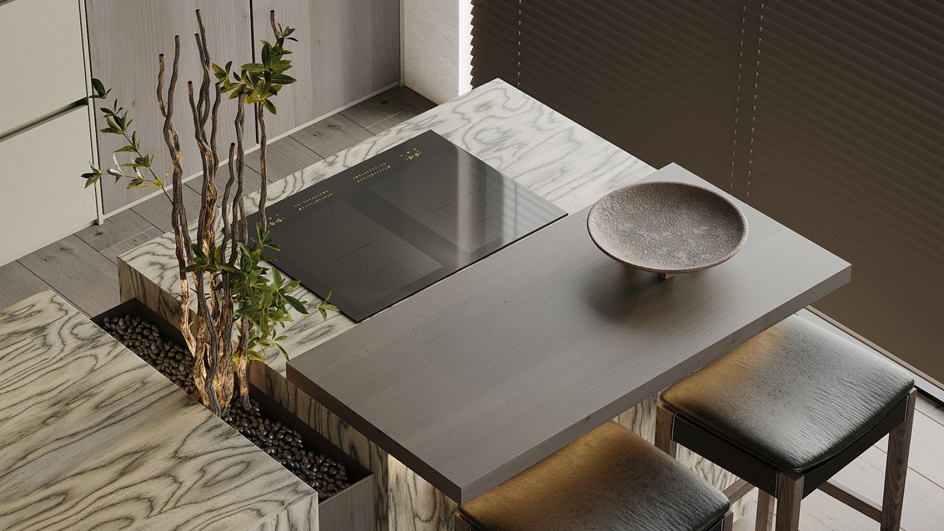 Hota insula Voliera N3 Black-Black - Negru - Vizualizare 9