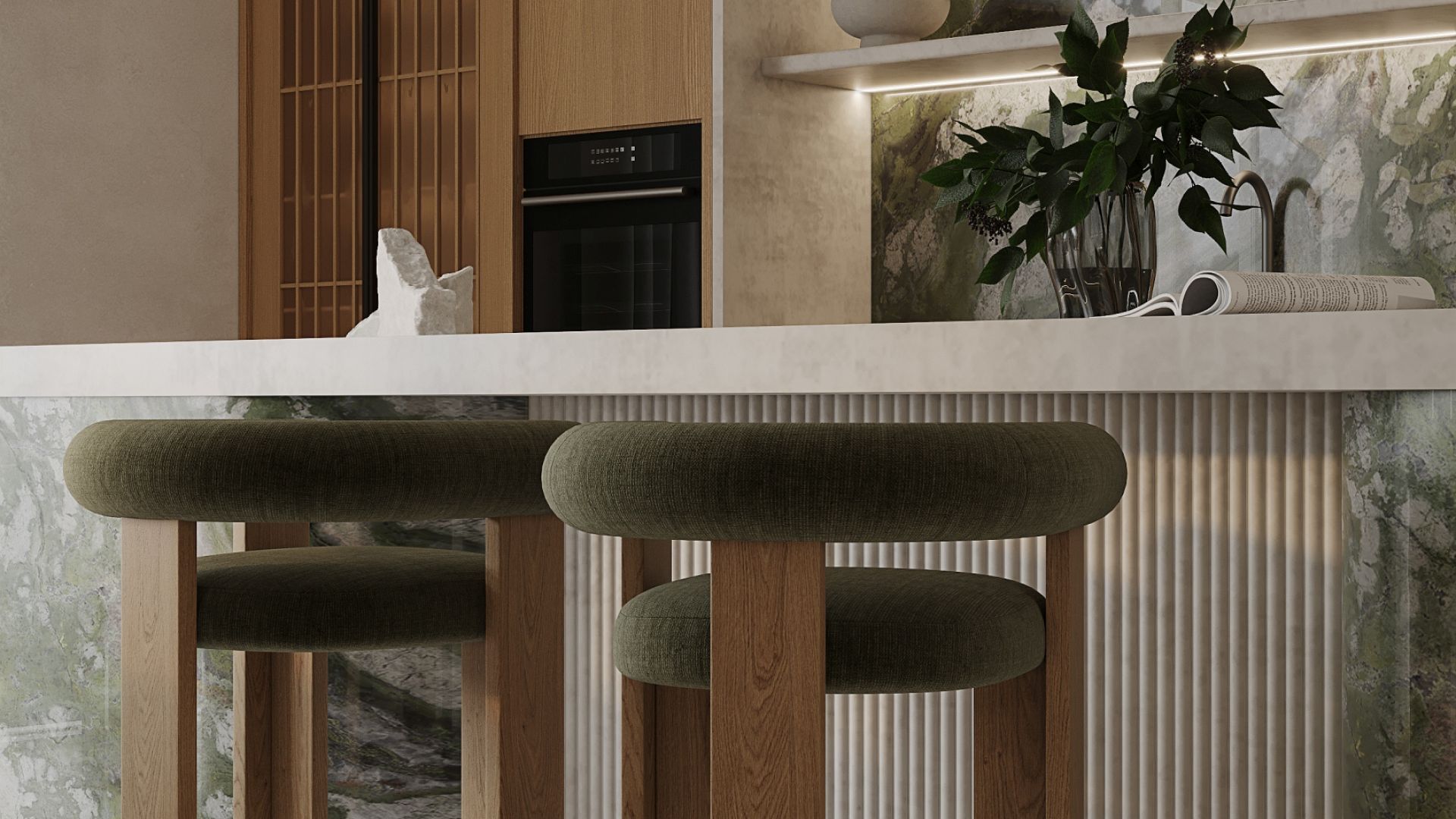 Hota insula Voliera N3 White-White - Alb Mat - Vizualizare