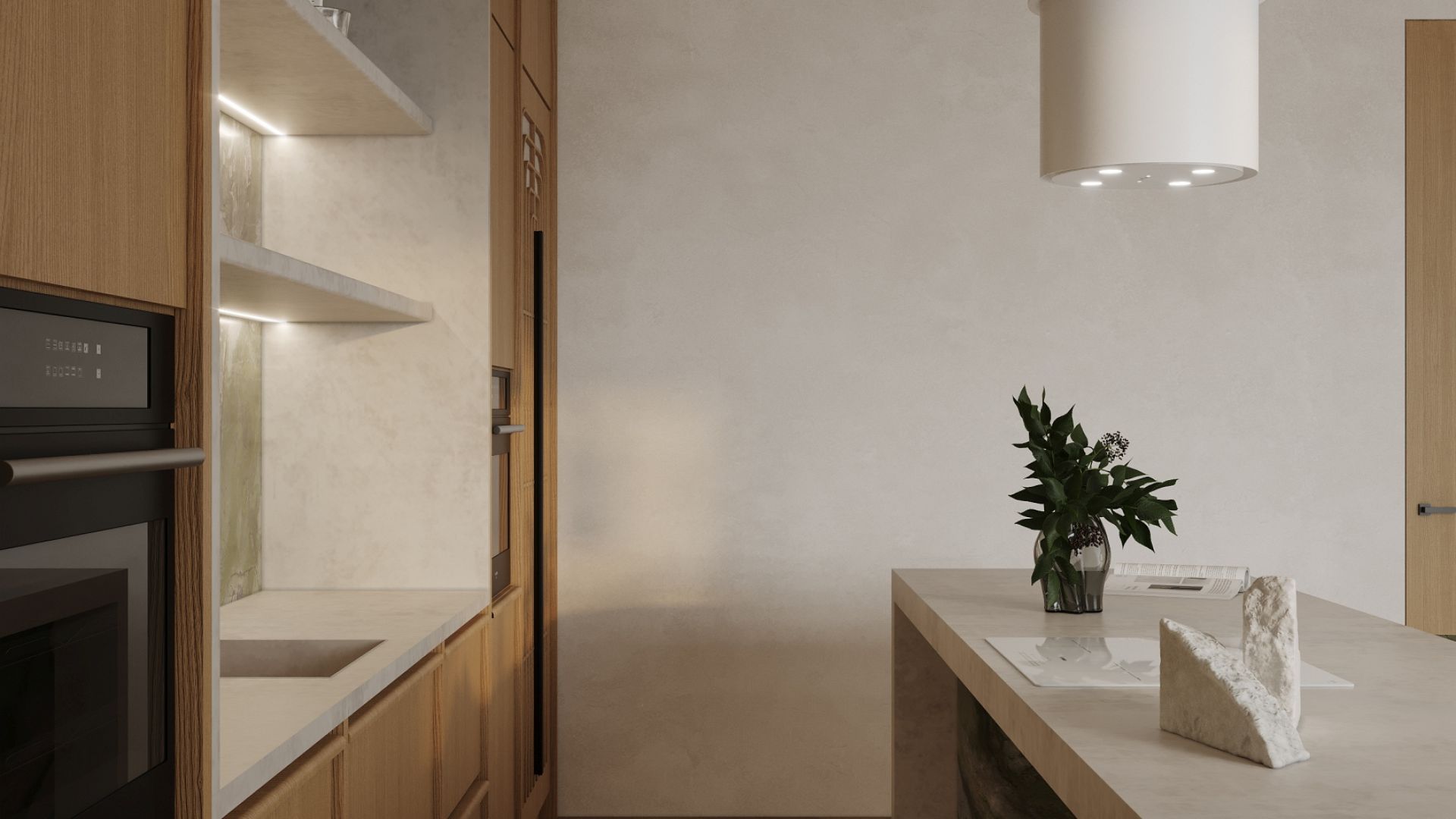 Hota insula Voliera N3 White-White - Alb Mat - Vizualizare 3