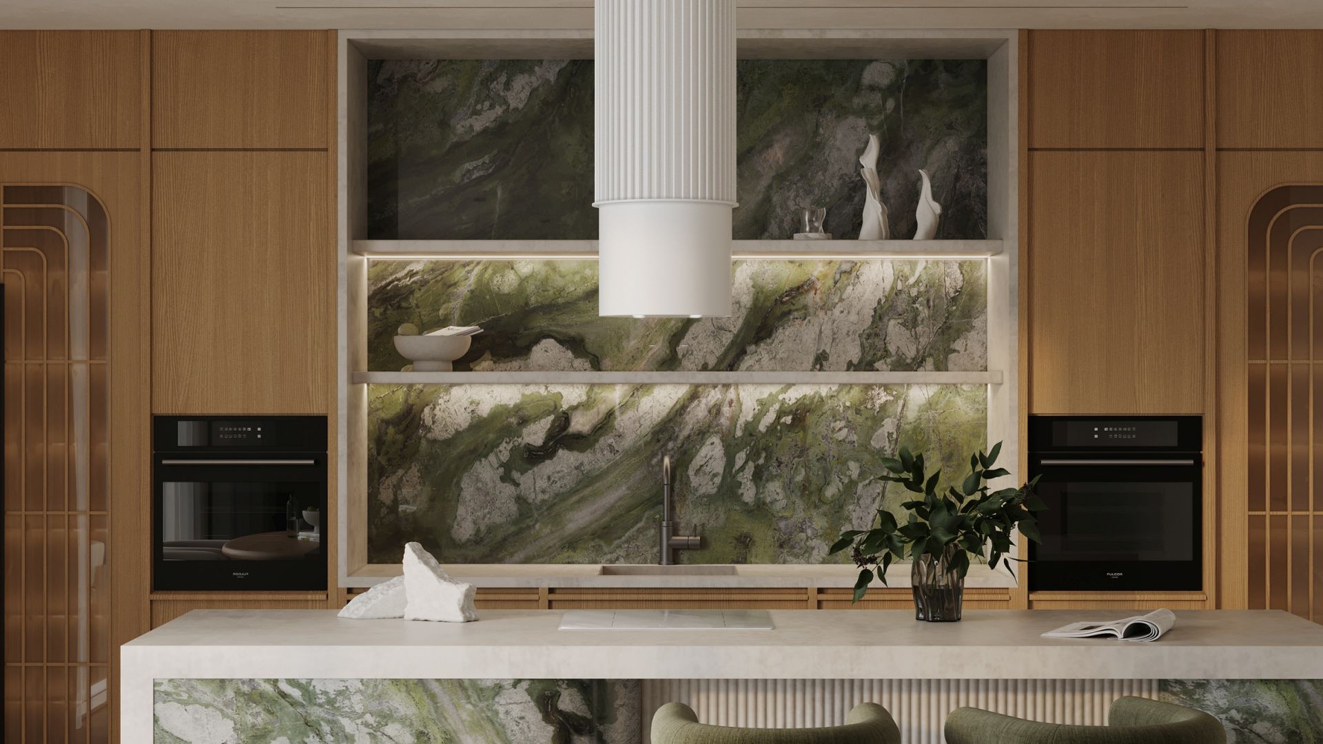 Hota insula Voliera N3 White-White - Alb Mat - Vizualizare 4