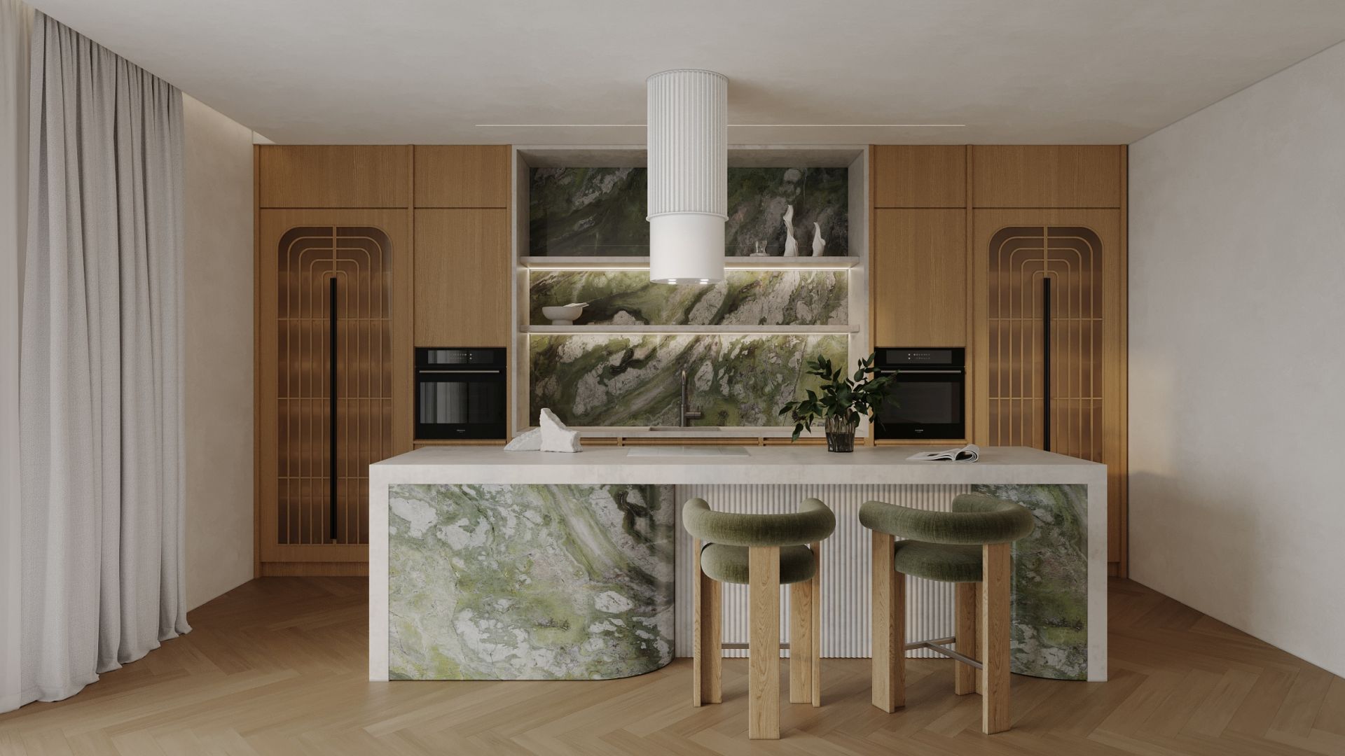 Hota insula Voliera N3 White-White - Alb Mat - Vizualizare 5