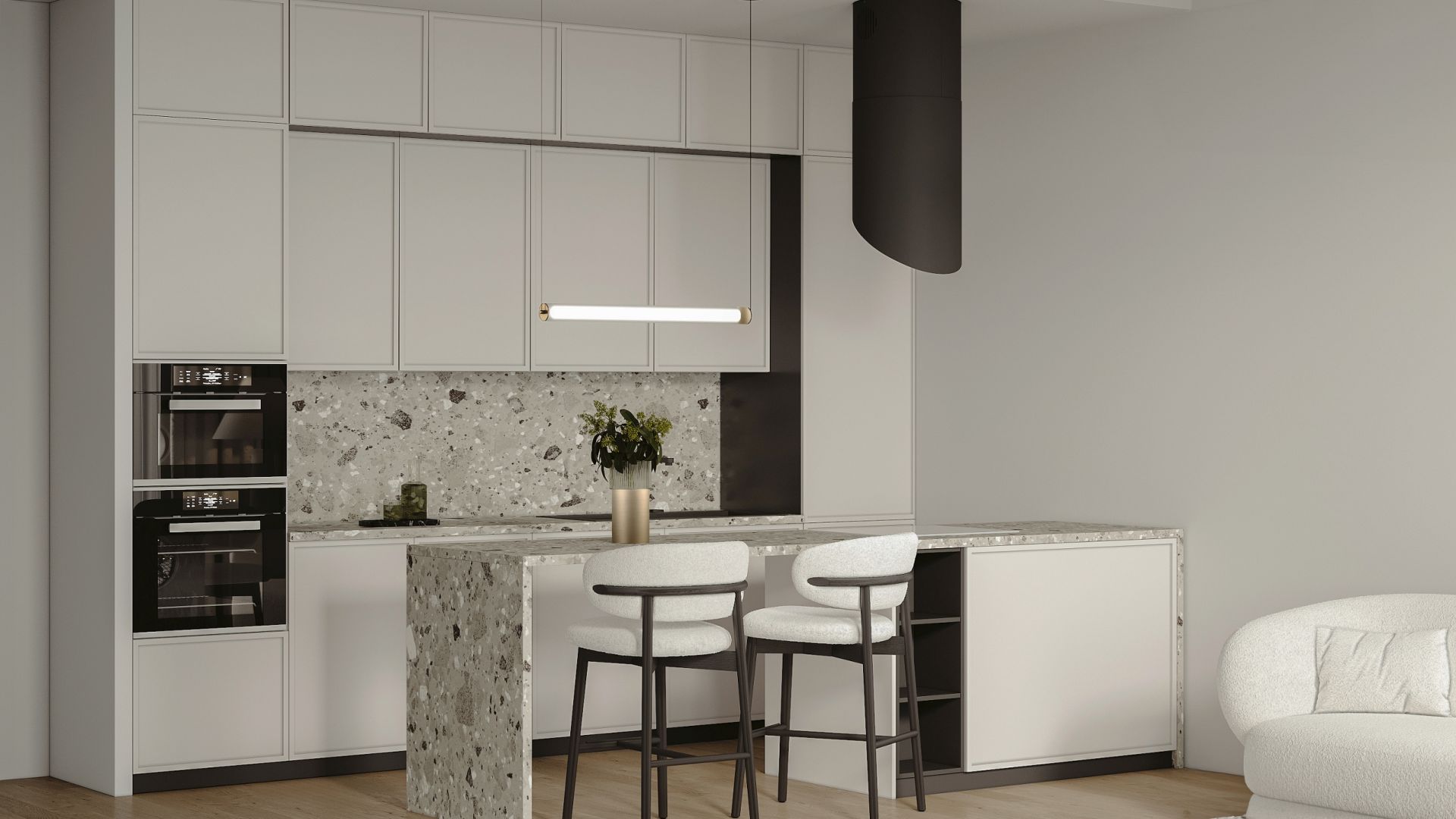 Hota insula Hiro Color Black-Gold - Negru Mat/Auriu - Vizualizare 4