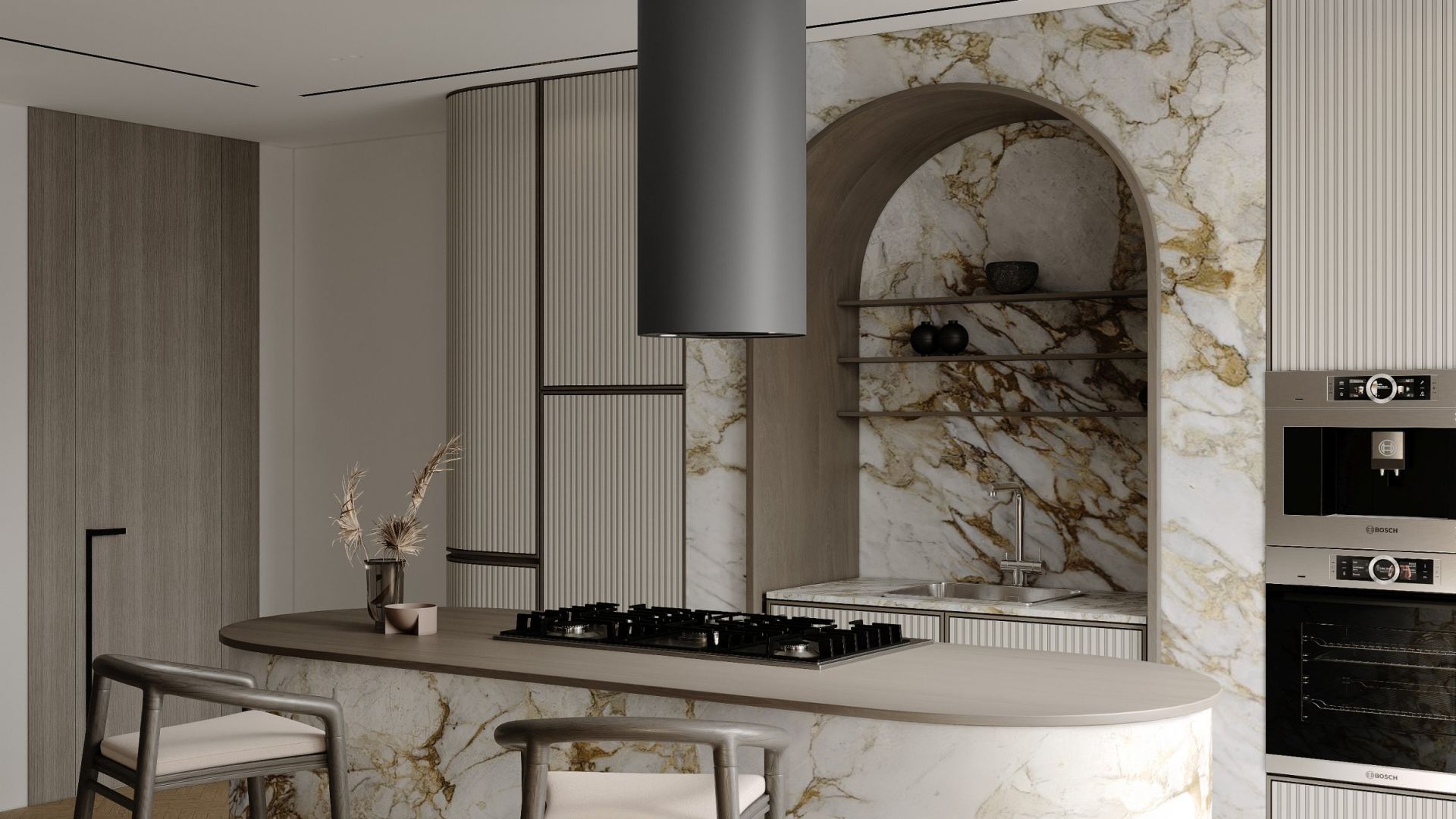 Hota insula Cylindro Eco Antracyte - Antracit - Vizualizare 3