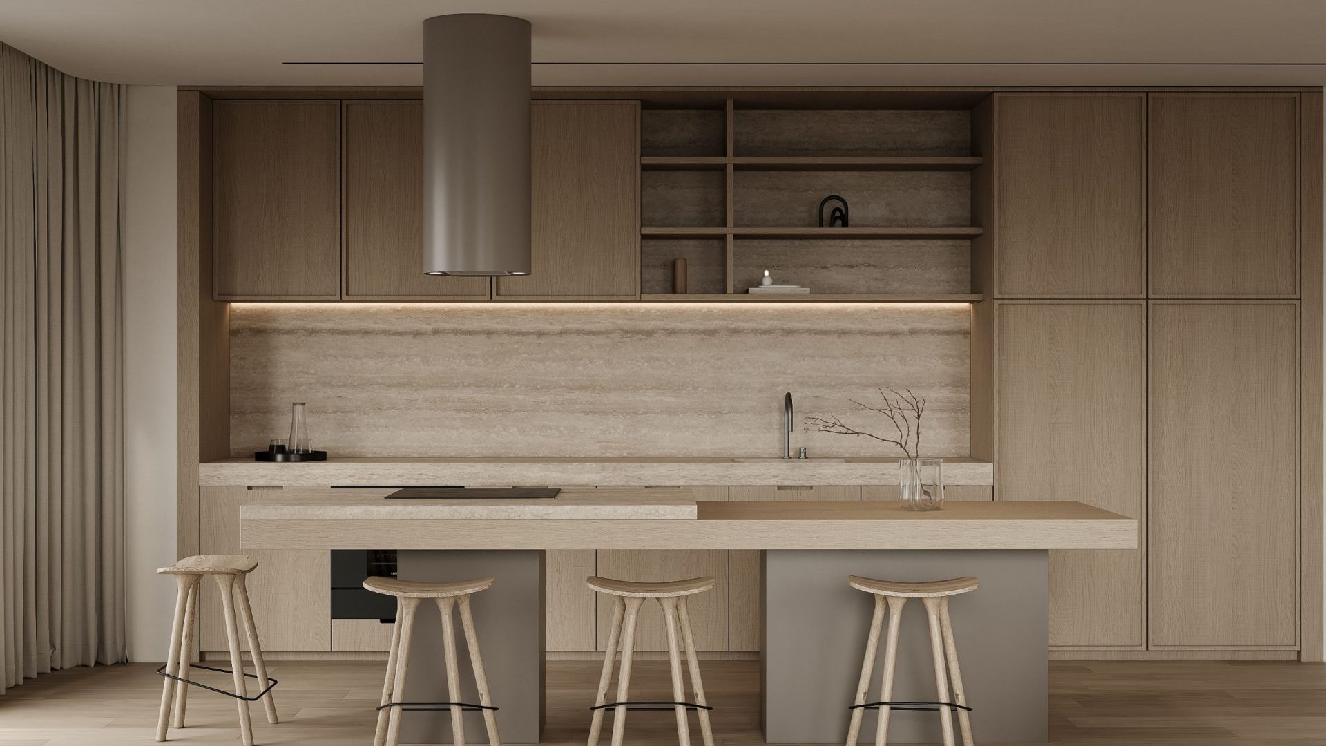 Hota insula Cylindro Taupe - Taupe - Vizualizare