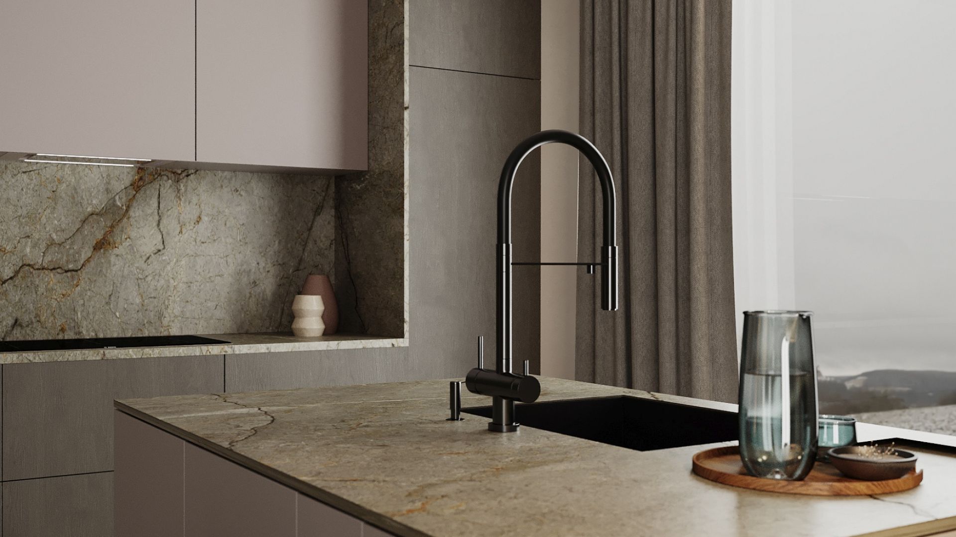 Hota Incorporabile Lando Glass 2STRIPS Kashmir - Cașmir - Vizualizare 4