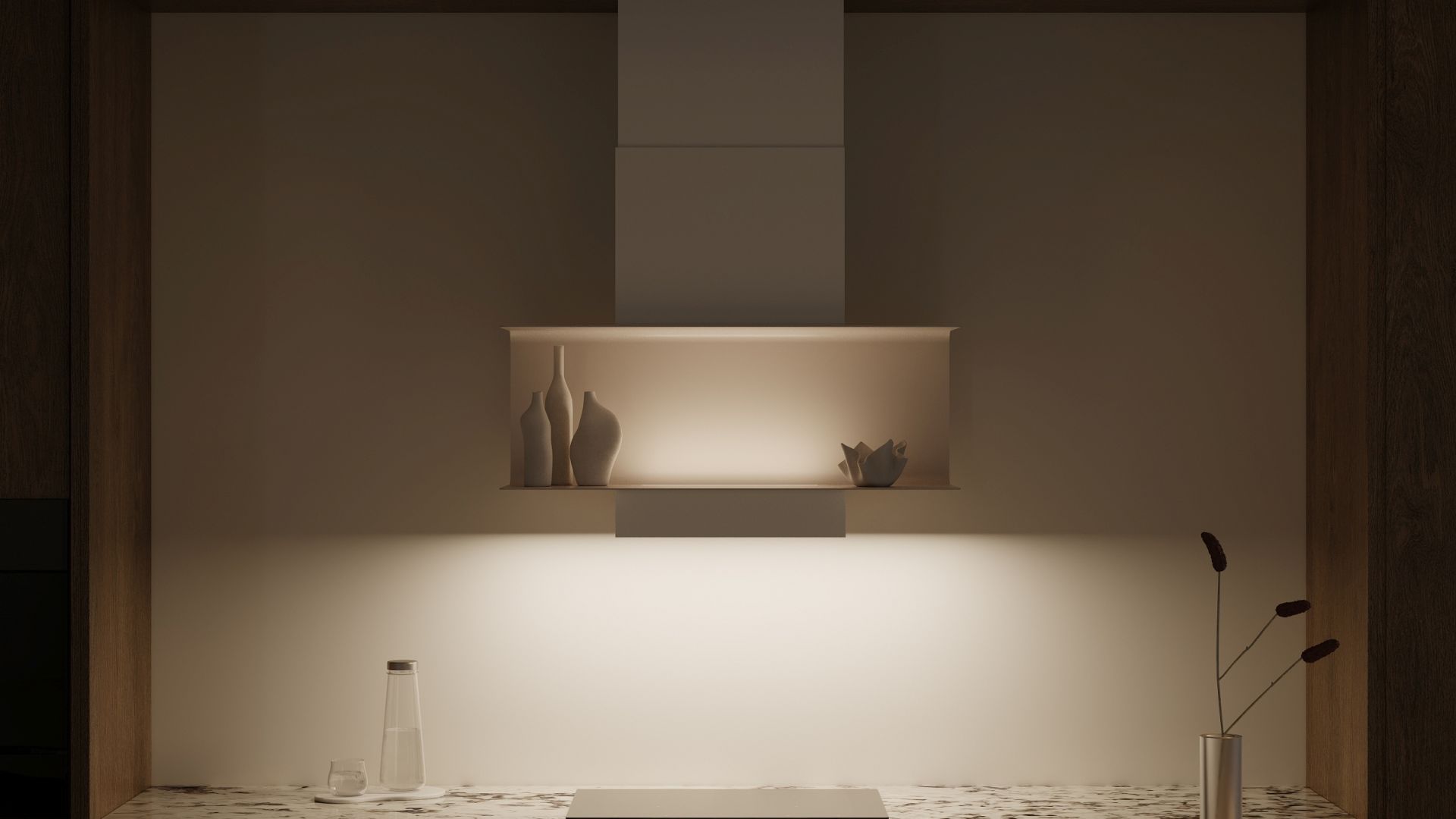 Hota decorative C-Shelf White-Kashmir - Alb Mat/Cașmir - Vizualizare 7