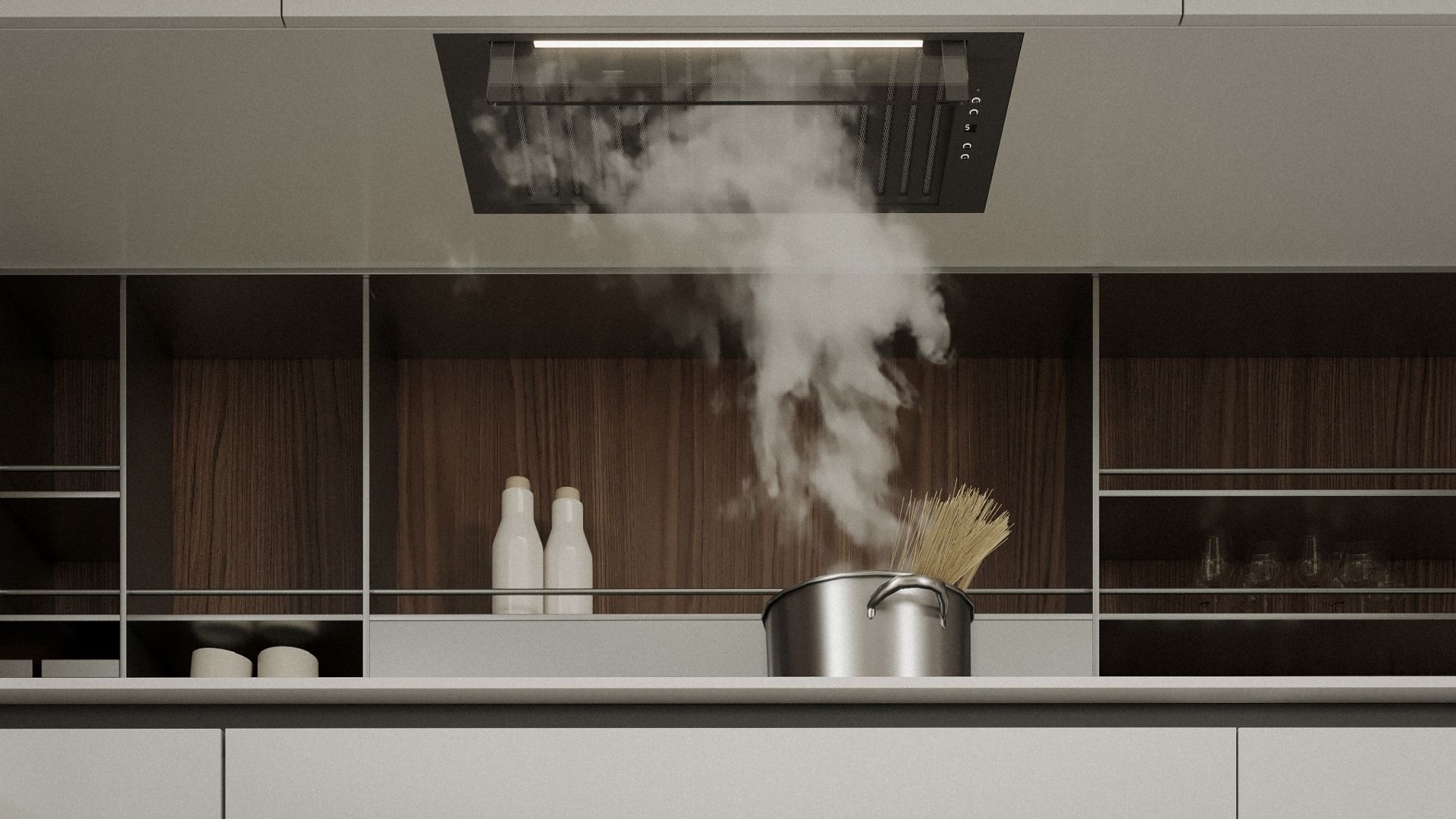 Hota Incorporabile Prato Black Matt - Negru Mat - Vizualizare