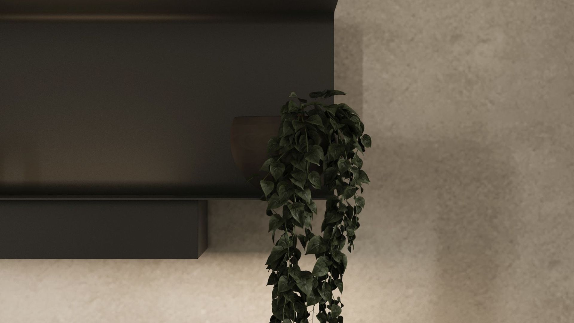 Hota decorative C-Shelf Black-Black - Negru Mat - Vizualizare 5