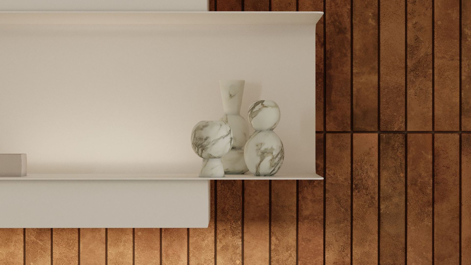 Hota decorative C-Shelf White-White - Alb Mat - Vizualizare 4