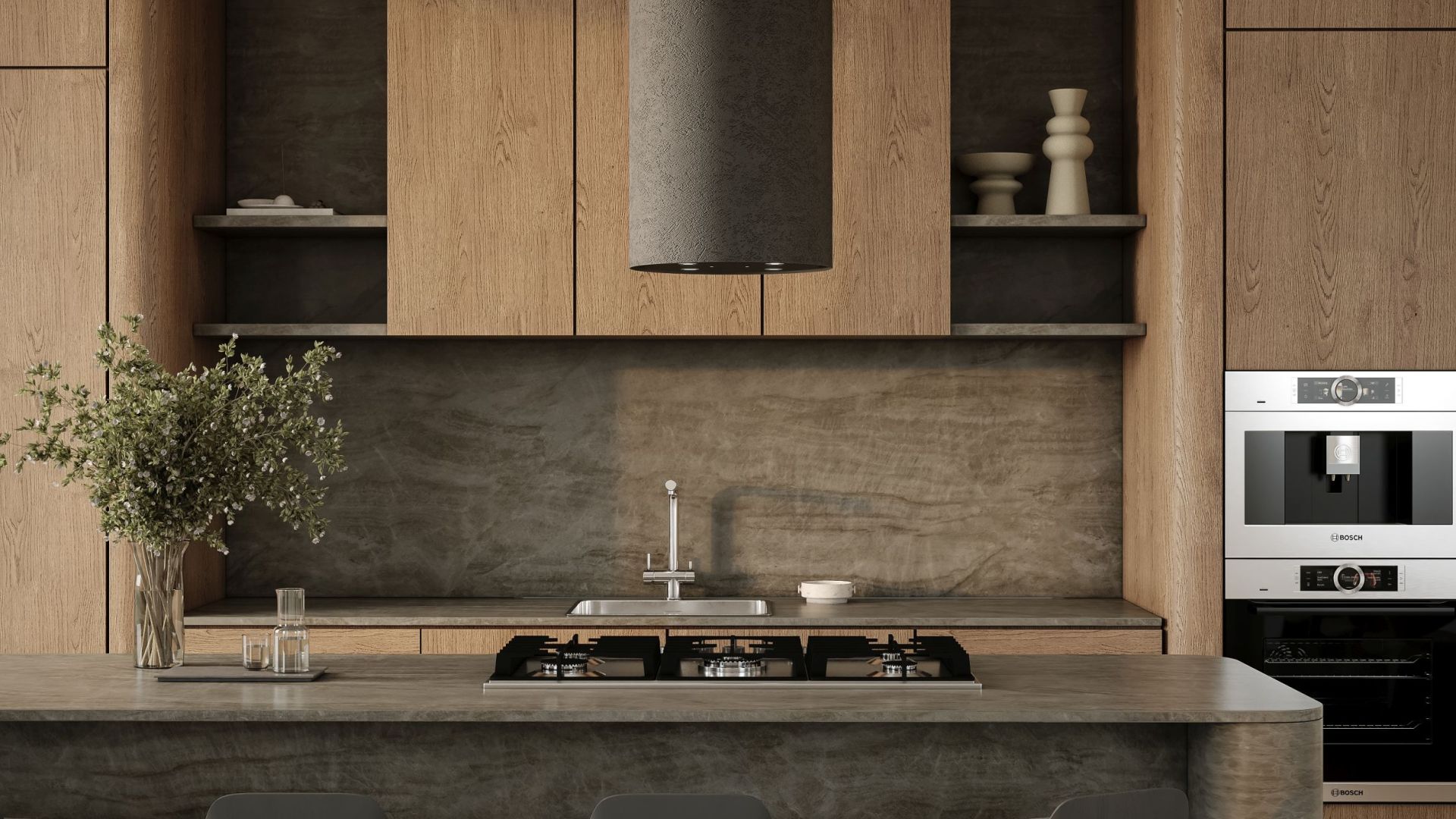 Hota insula Columni Stono Dark Grey - Gri - Vizualizare