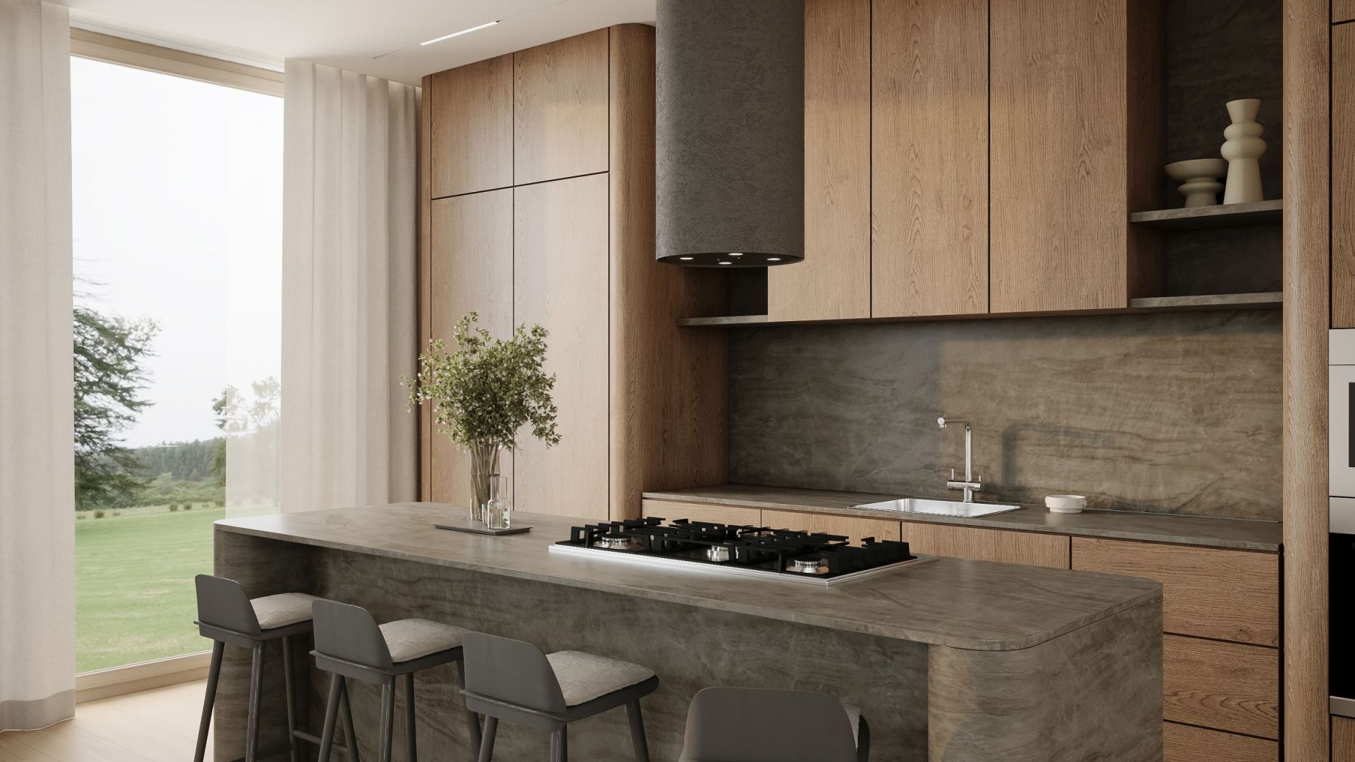 Hota insula Columni Stono Dark Grey - Gri - Vizualizare 3