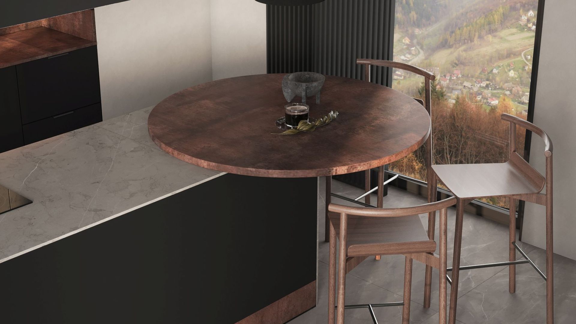 Hota insula Alvar Black Matt - Negru Mat - Vizualizare 4