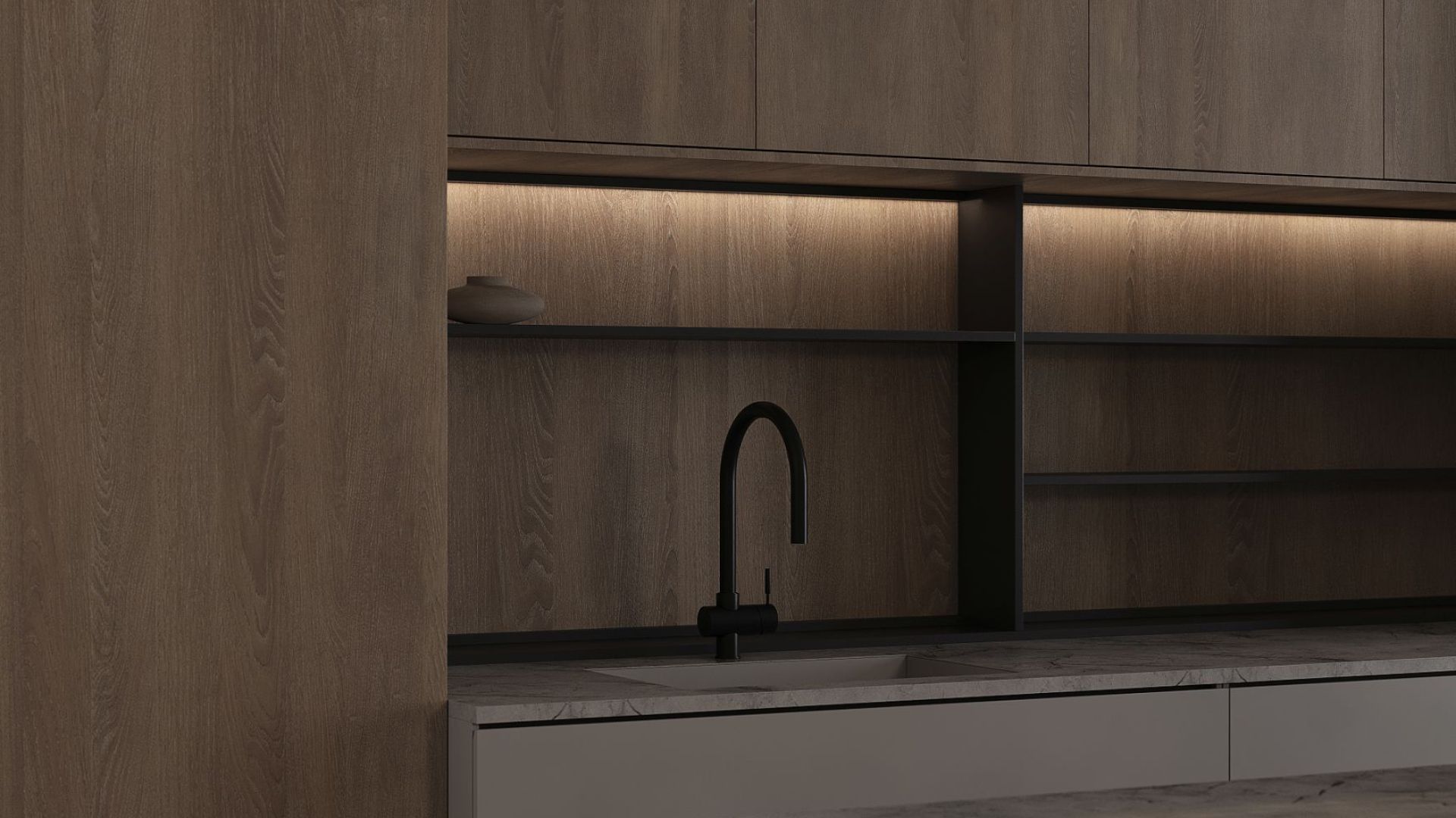 Hota insula Alvar Wood Black Matt - Negru Mat - Vizualizare 6