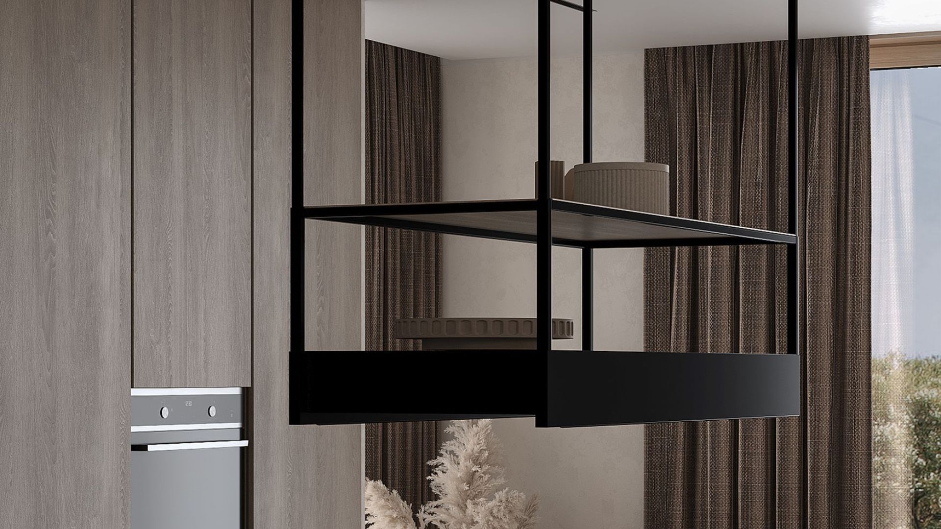 Hota insula Alvar Wood Black Matt - Negru Mat - Vizualizare 9