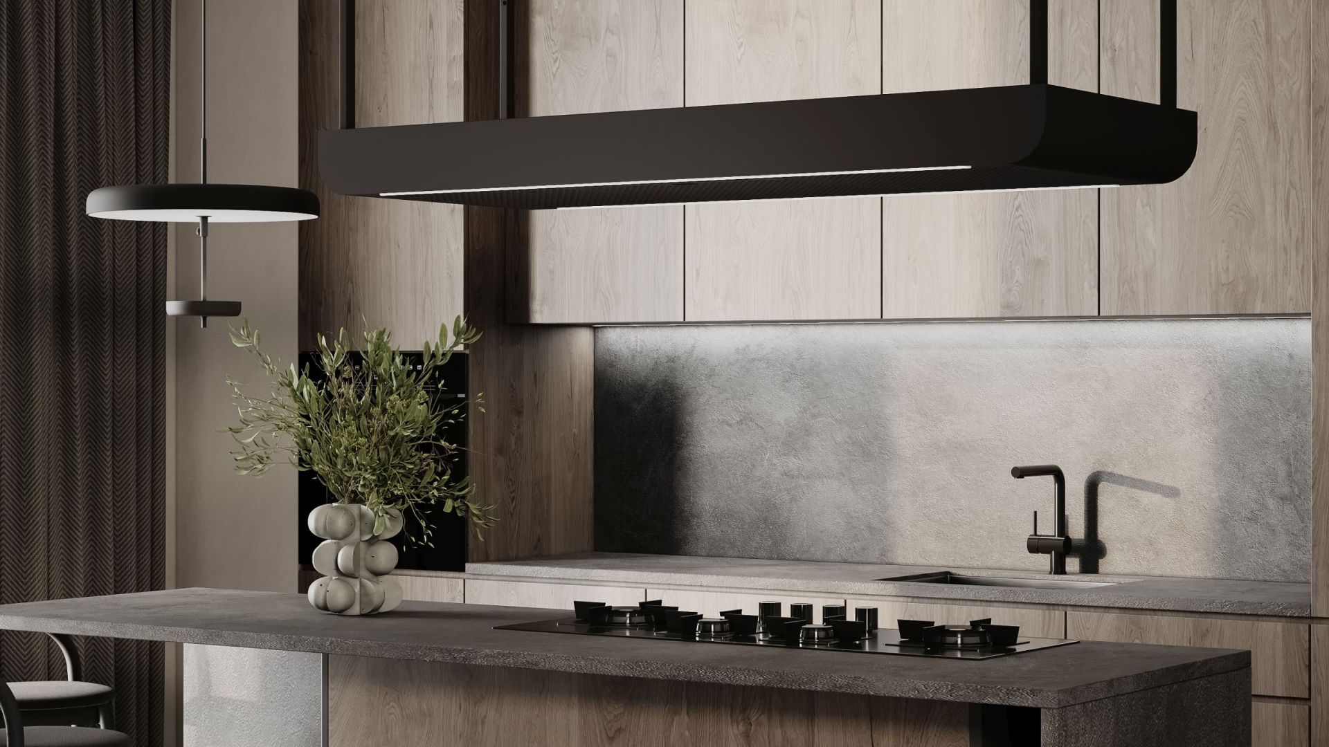 Hota insula Arne Black Matt - Negru Mat - Vizualizare 4