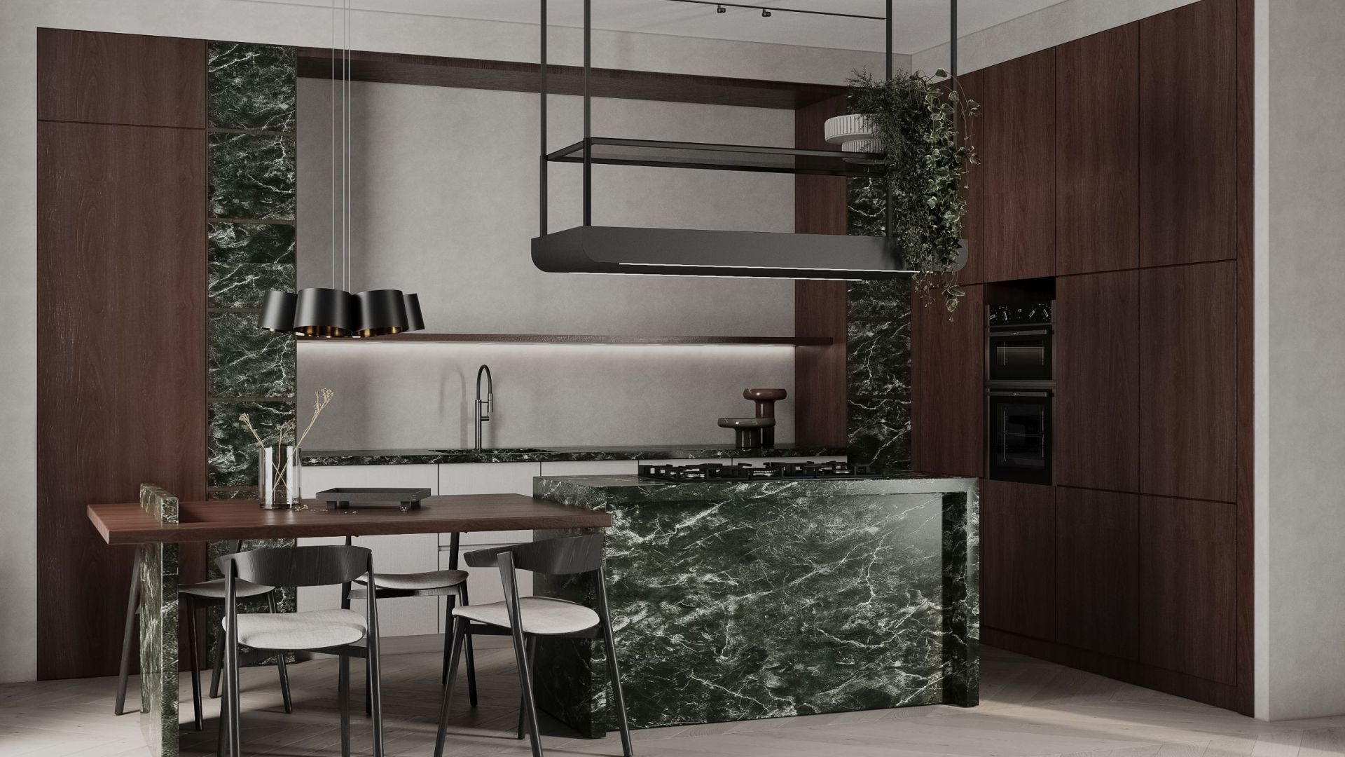 Hota insula Arne Glass Black Matt - Negru Mat - Vizualizare 5