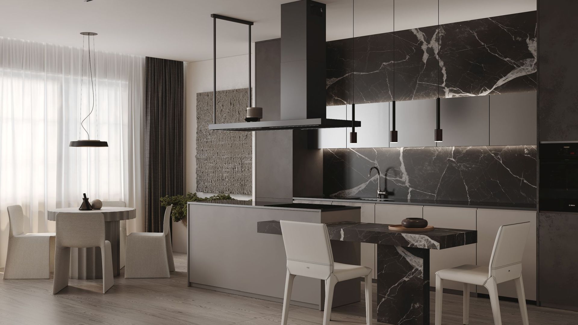 Hota insula Metropolis Black Matt - Negru Mat - Vizualizare 4