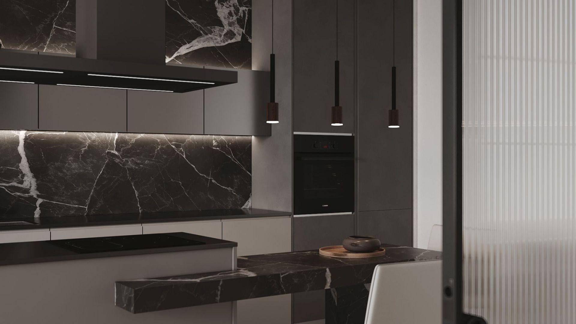 Hota insula Metropolis Black Matt - Negru Mat - Vizualizare 6