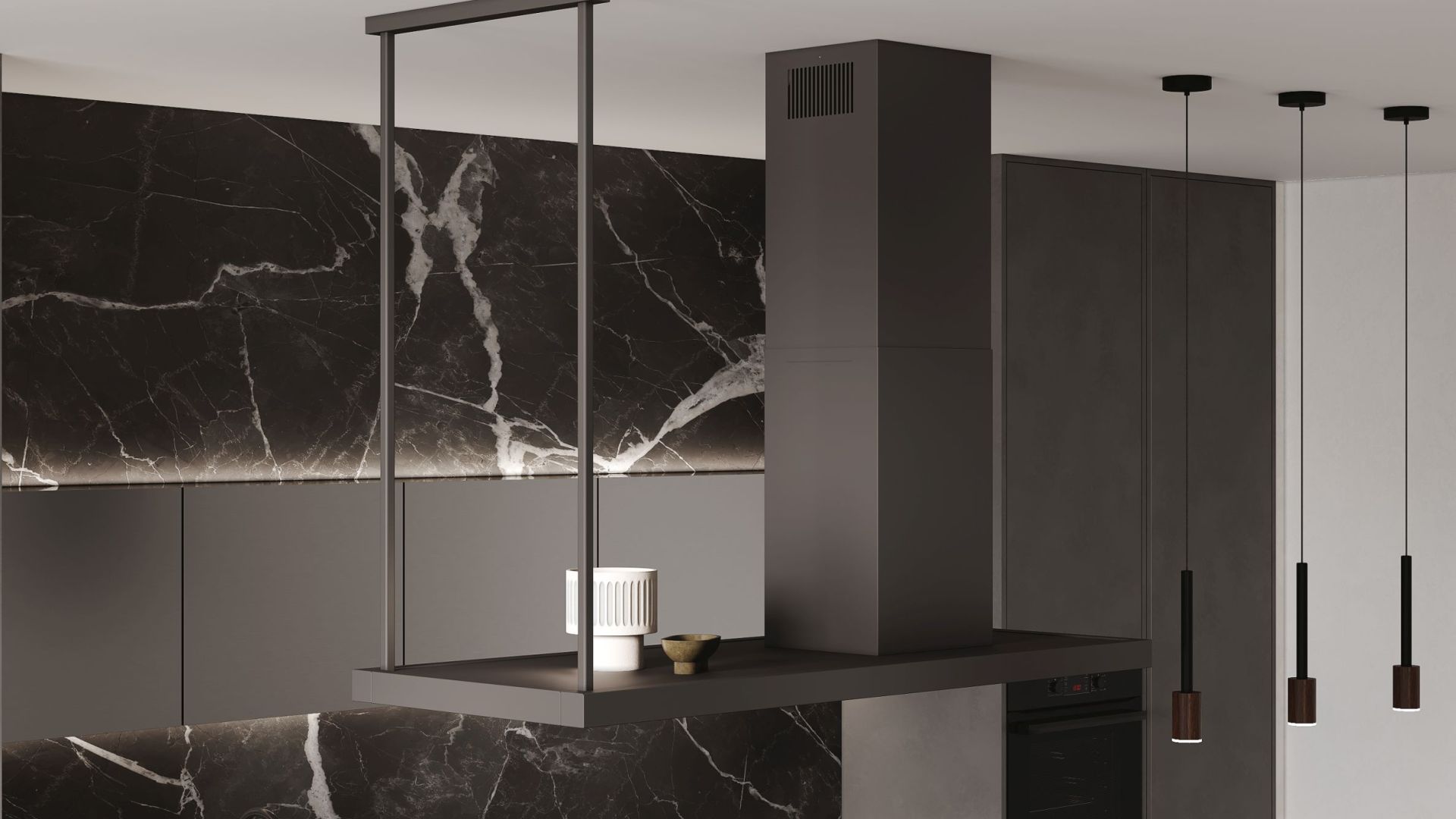 Hota insula Metropolis Black Matt - Negru Mat - Vizualizare 8