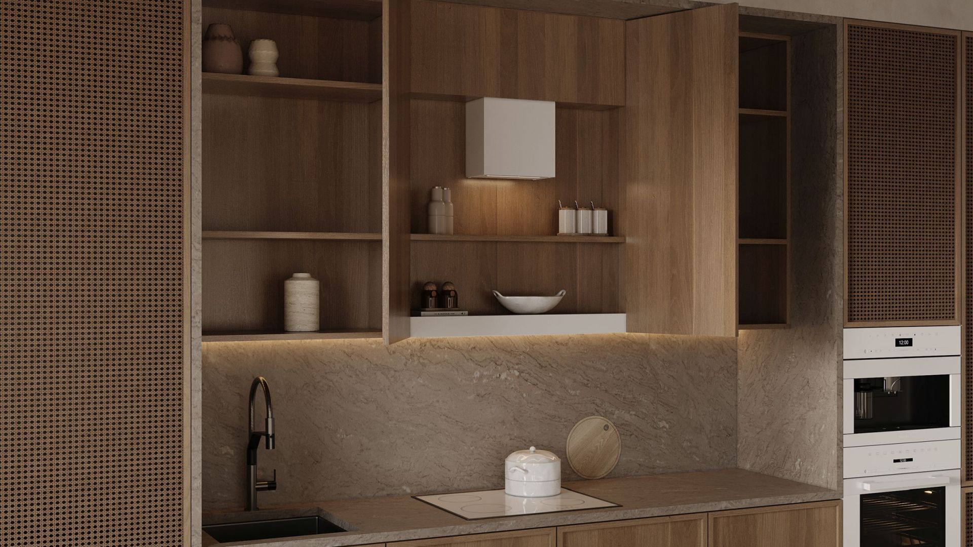 Hota Incorporabile Micra Space White Matt - Alb Mat - Vizualizare 3