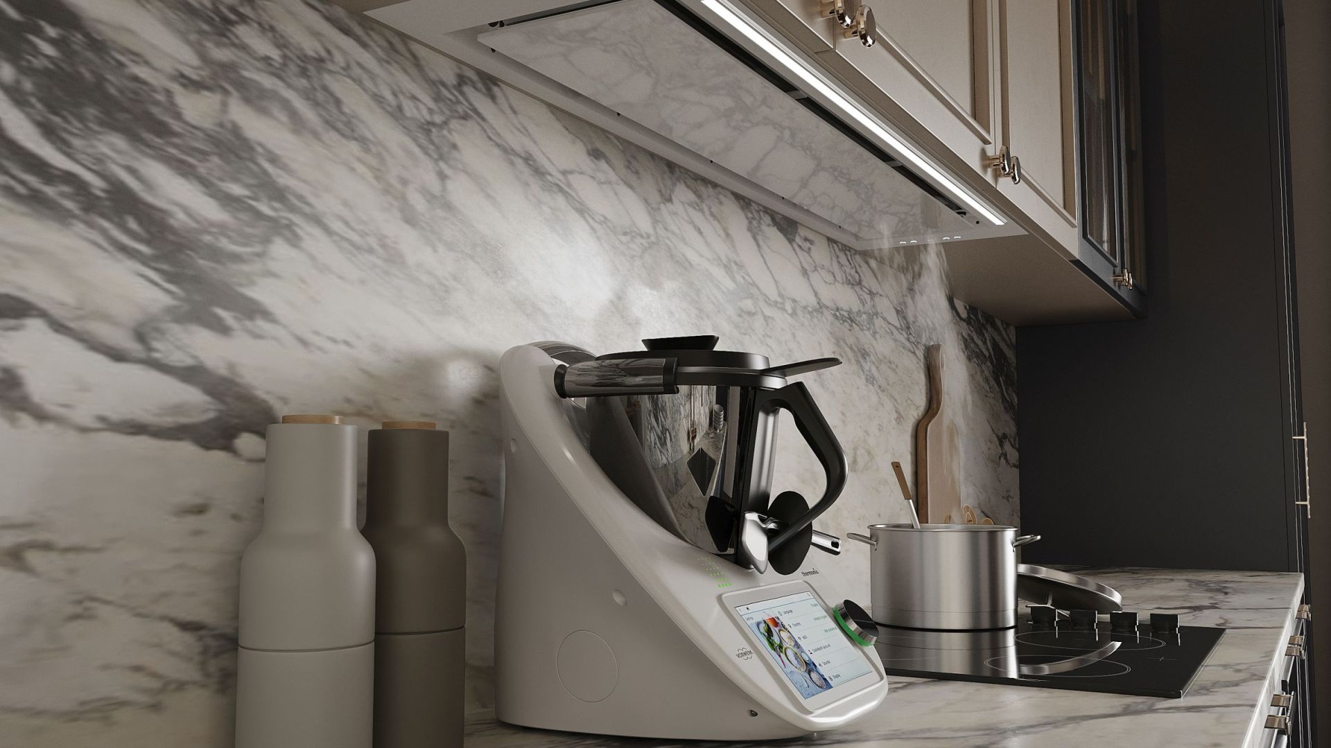 Hota Incorporabile Micra White Matt 120 cm - Alb Mat - Vizualizare 4