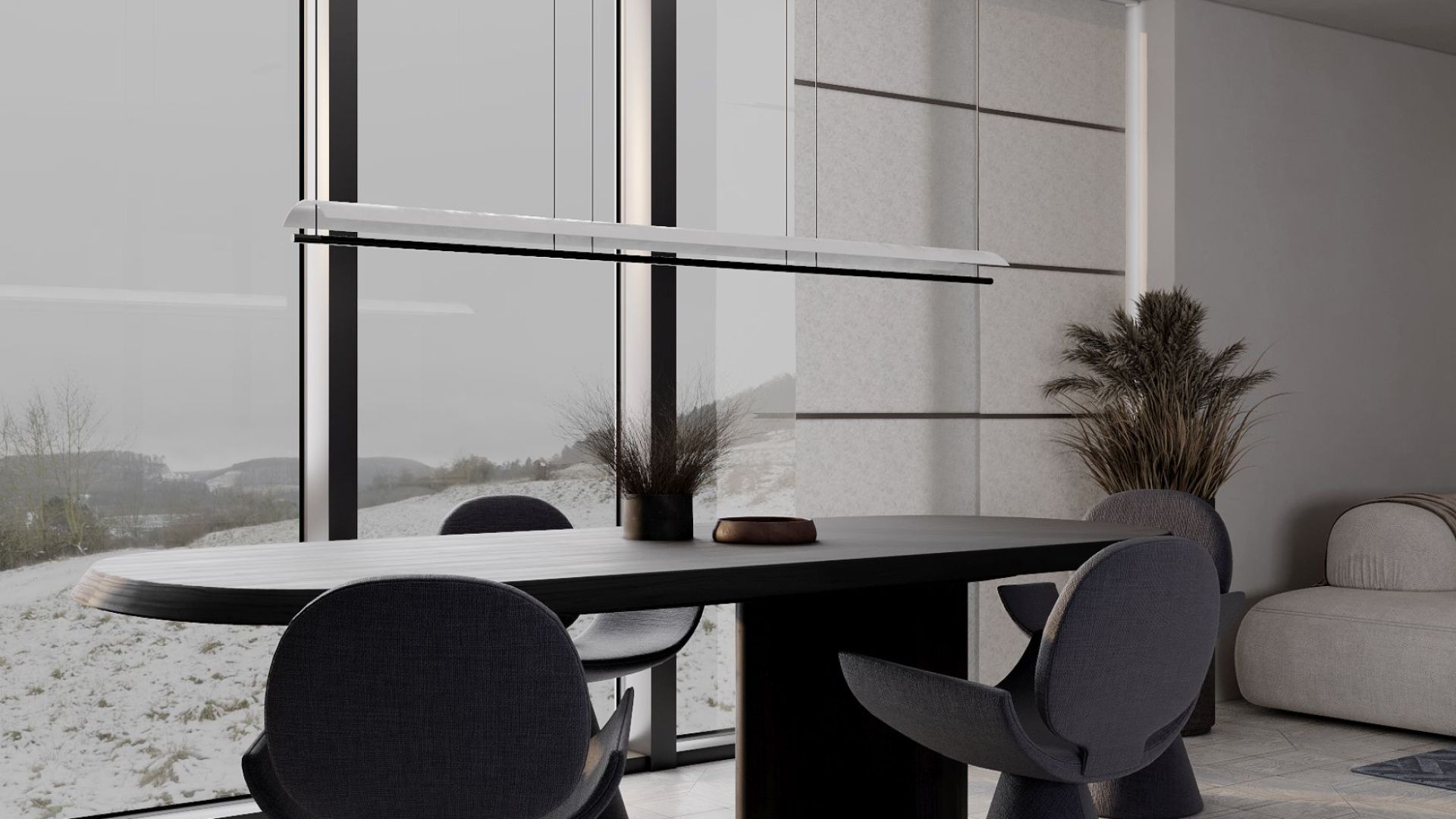 Hota insula Oval Black Matt - Negru Mat - Vizualizare 9