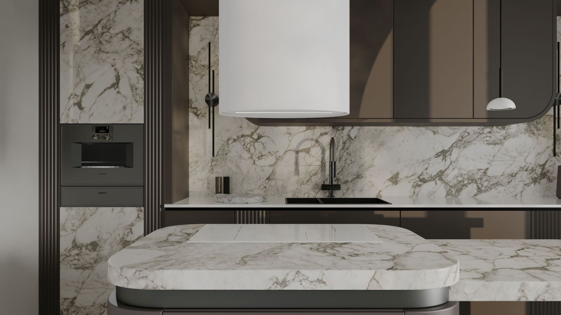 Hota insula Oval White Matt - Alb Mat - Vizualizare 9