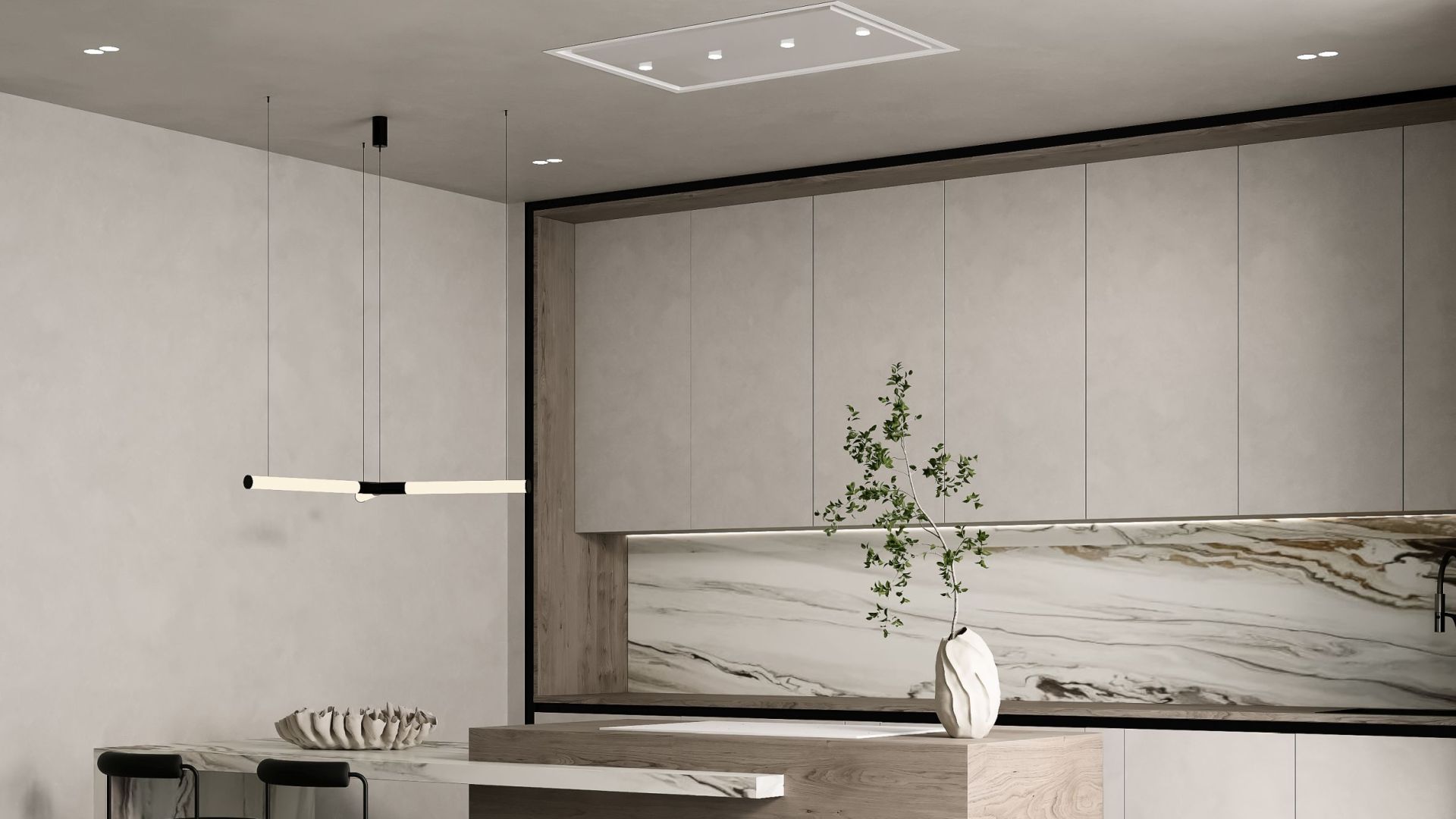 Hota De tavan Planet Super Slim White - Alb - Vizualizare 4