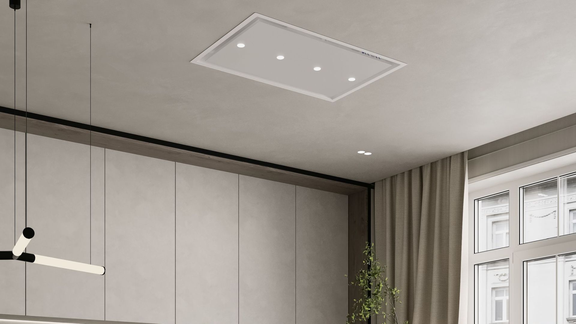 Hota De tavan Planet Super Slim White - Alb - Vizualizare 8