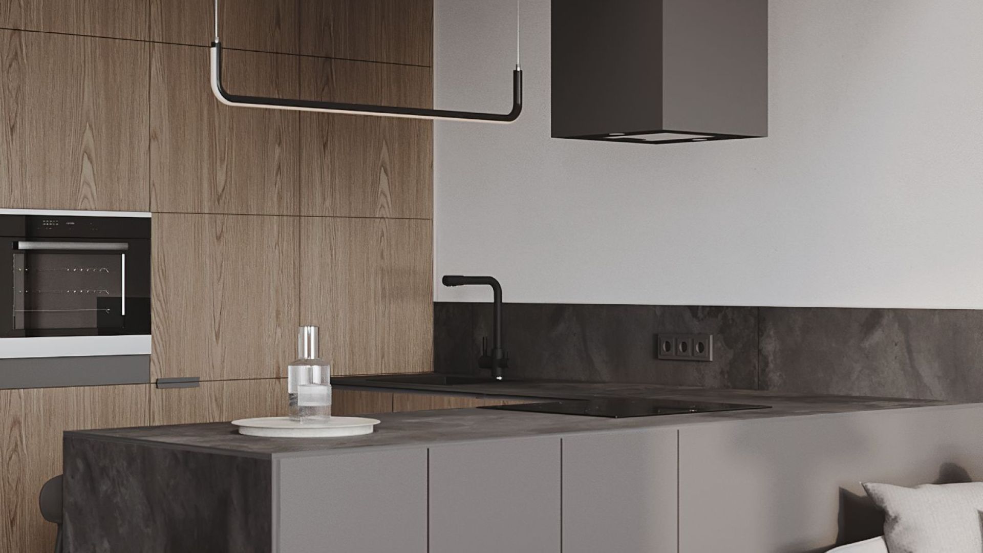 Hota insula Quadro Black Matt - Negru Mat - Vizualizare 6