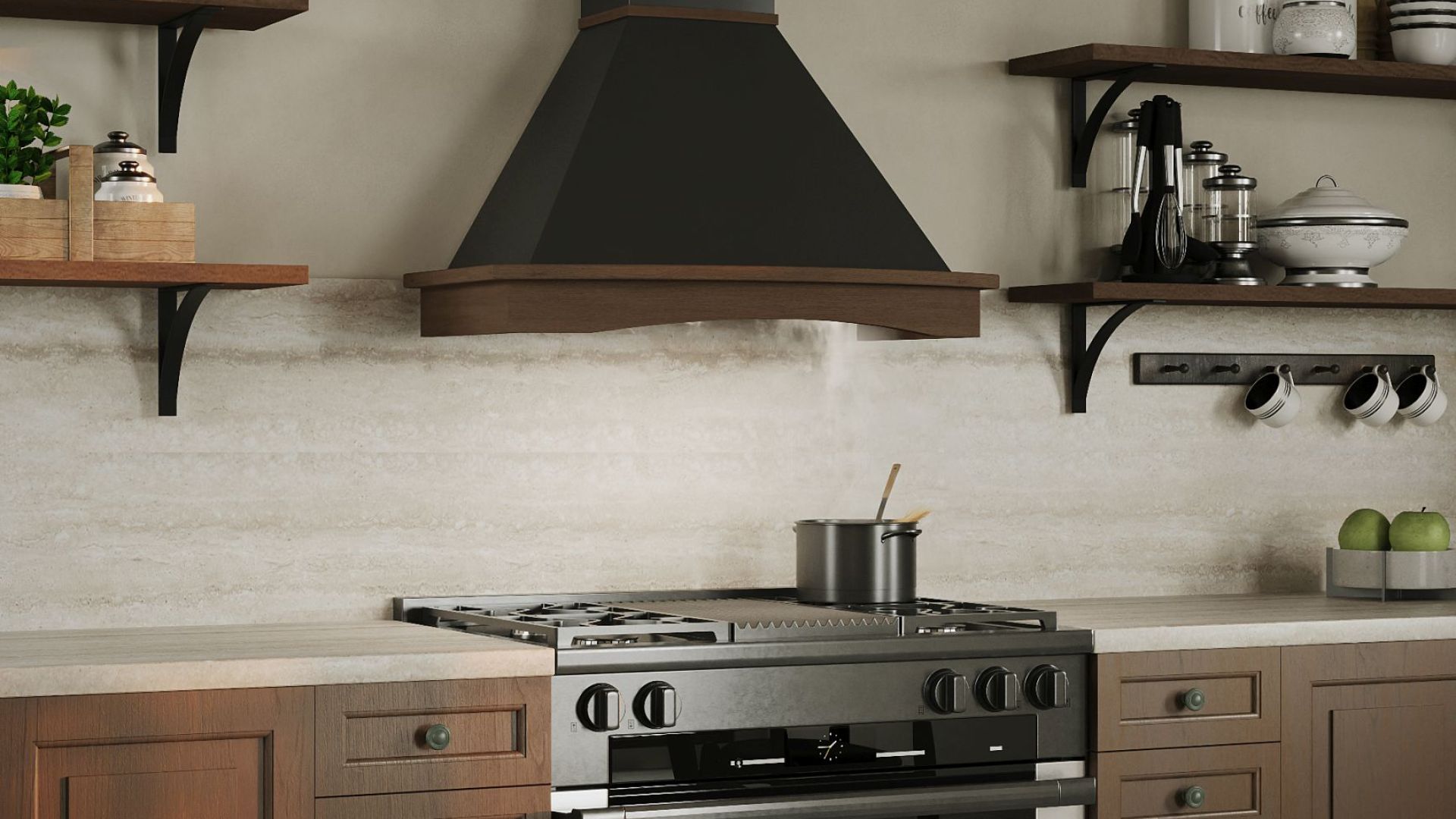 Hota Country Rustic Black Matt - Negru Mat - Vizualizare