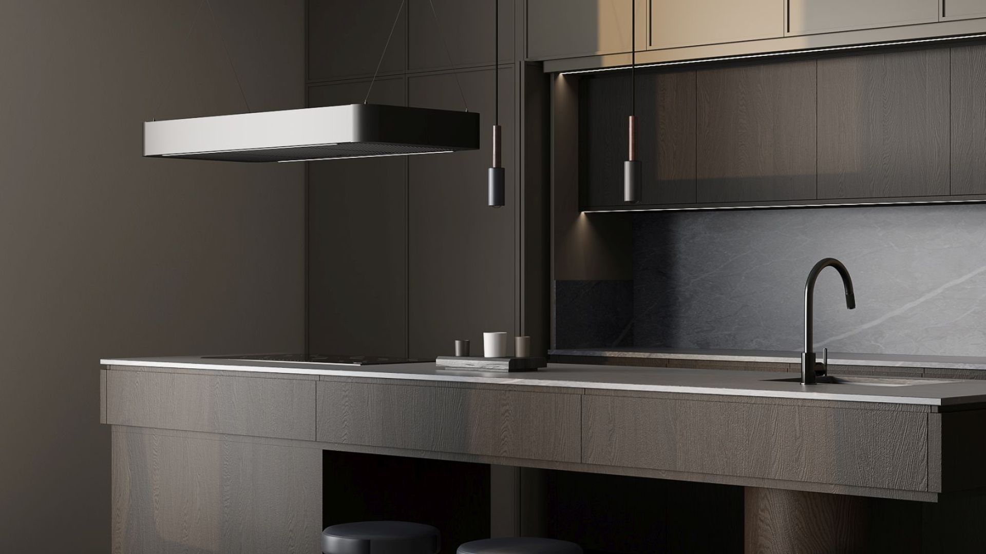 Hota insula Sven Black Matt - Negru Mat - Vizualizare 2