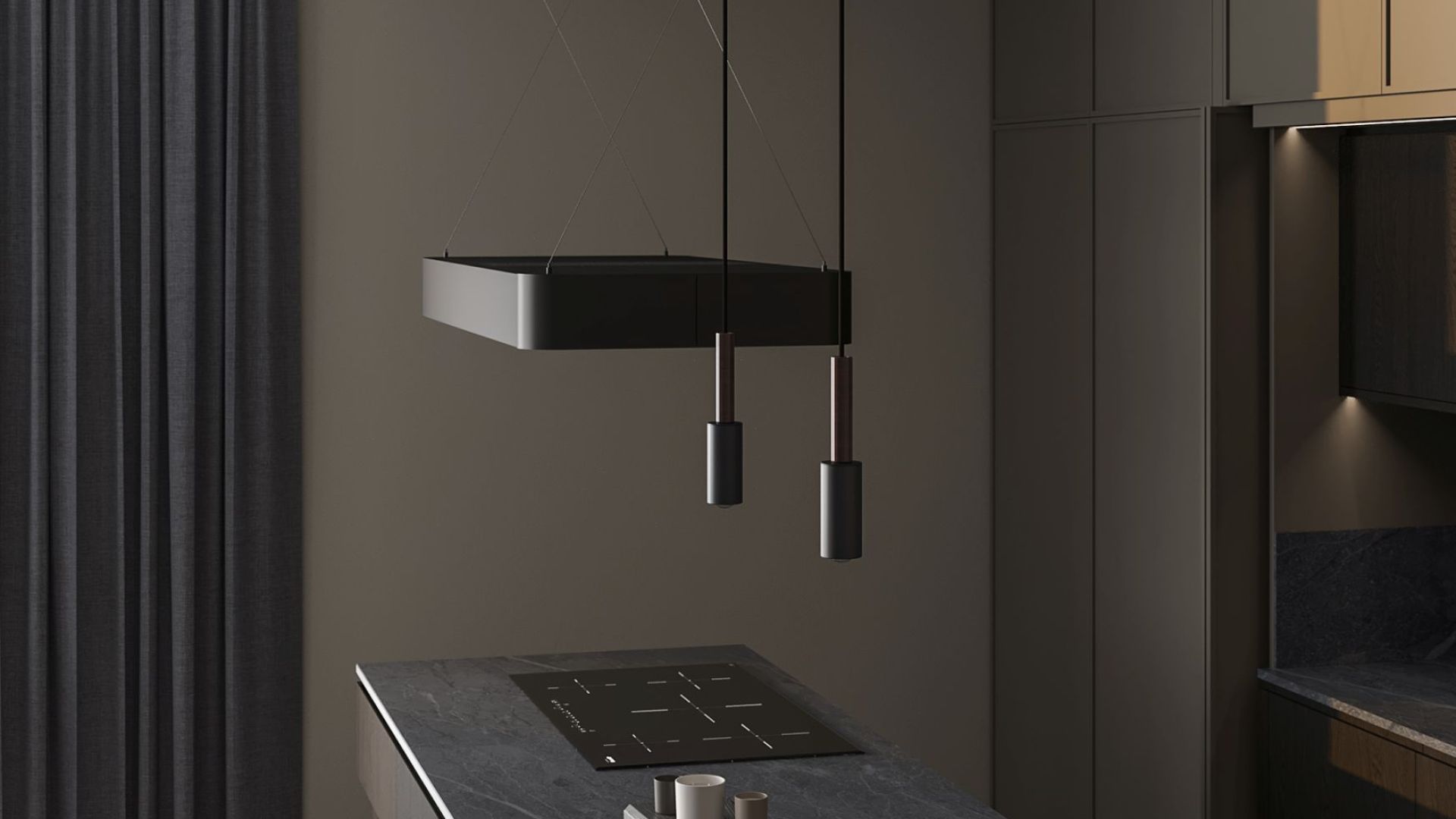 Hota insula Sven Black Matt - Negru Mat - Vizualizare 3