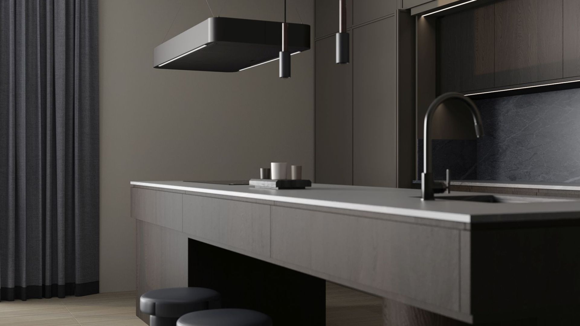 Hota insula Sven Black Matt - Negru Mat - Vizualizare 6