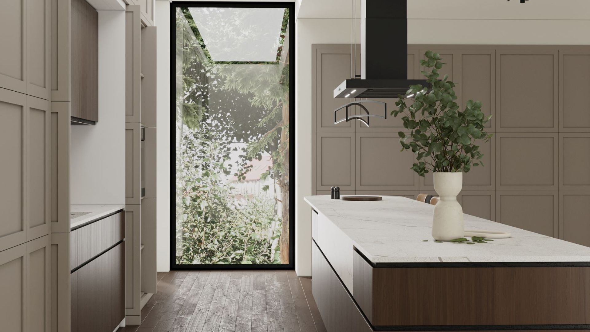 Hota insula Sento Eco Island Strips Black Matt - Negru Mat - Vizualizare 3